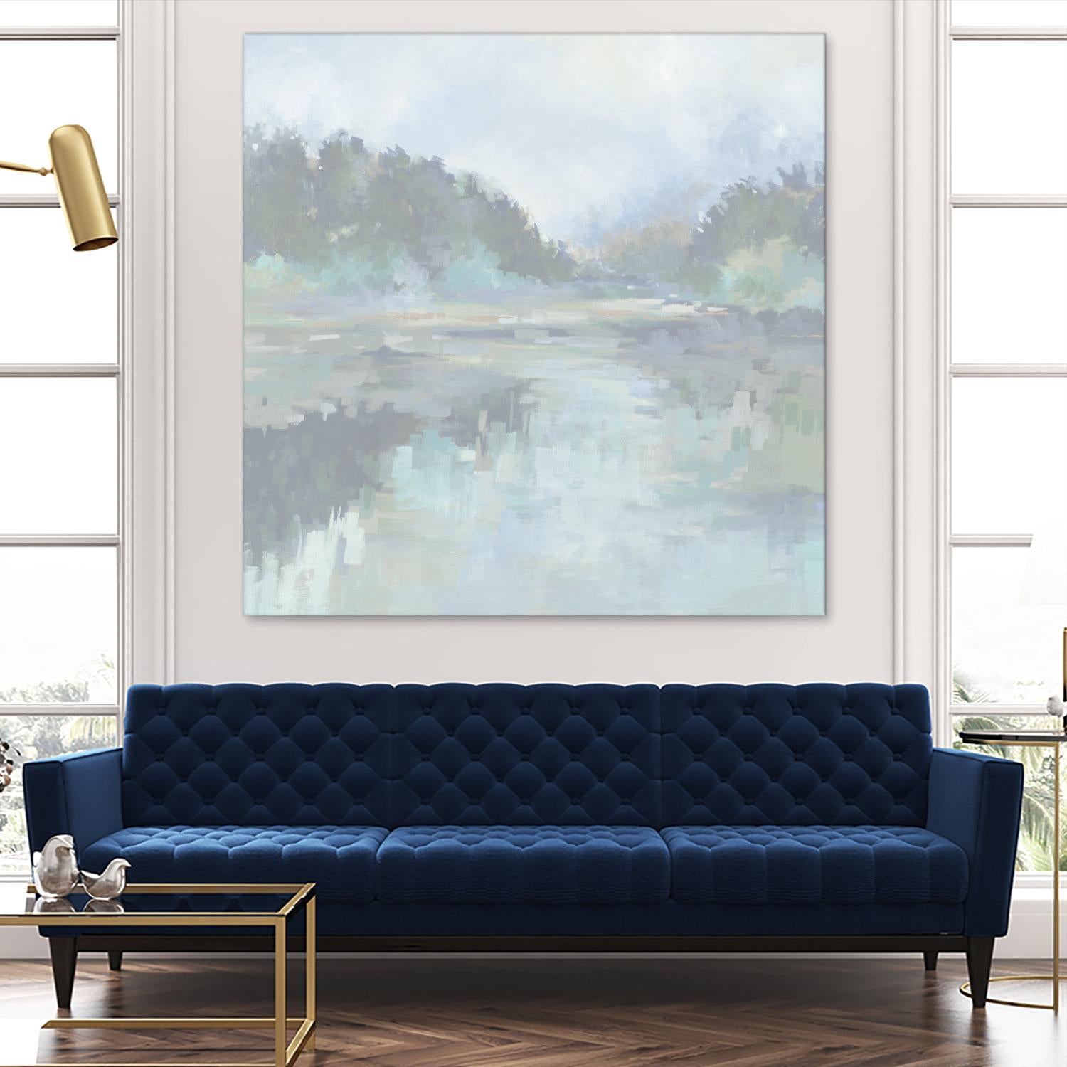 Peaceful Space by Liz Jardine on GIANT ART - organic greens tropical & coastal, landscape