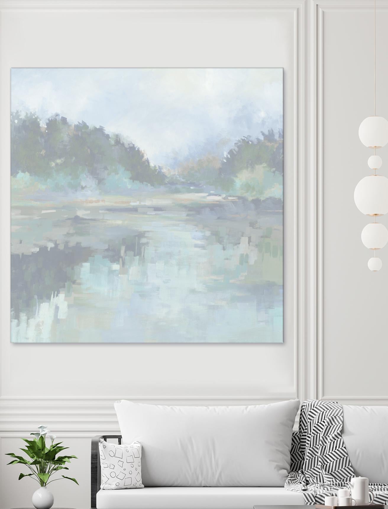 Peaceful Space by Liz Jardine on GIANT ART - organic greens tropical & coastal, landscape