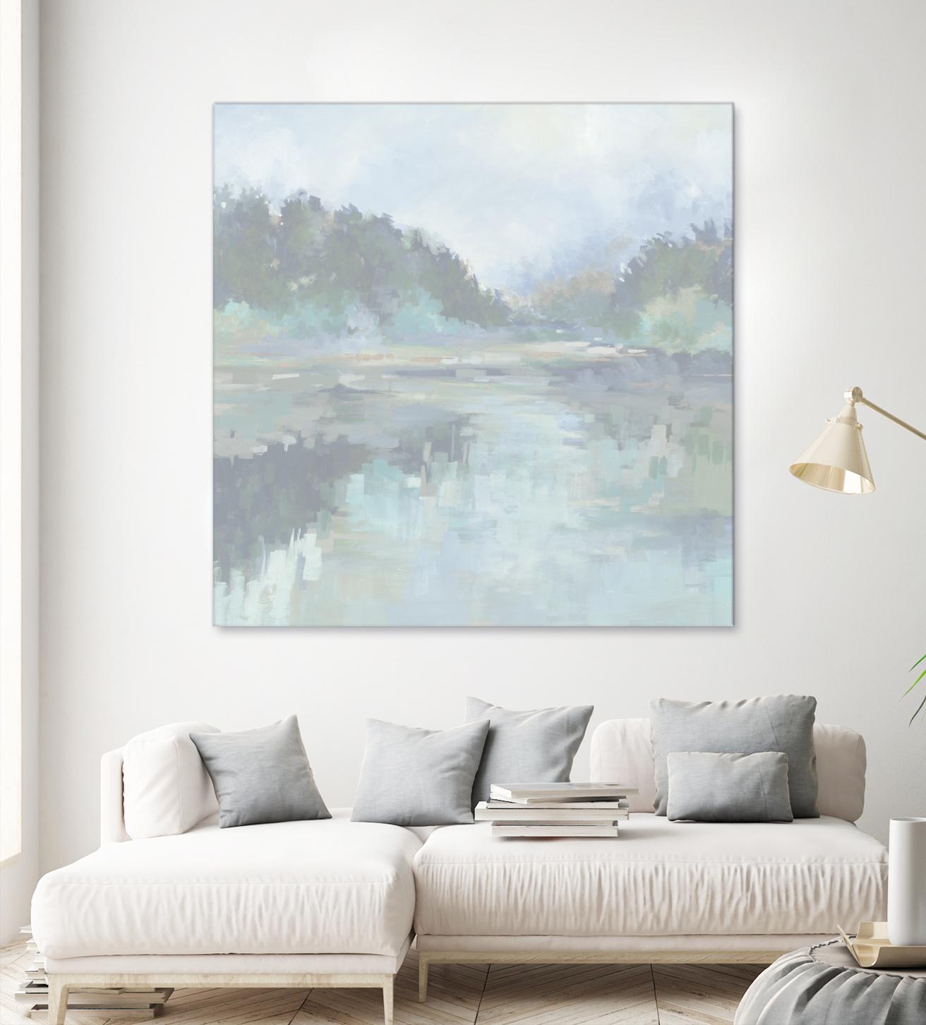 Peaceful Space by Liz Jardine on GIANT ART - organic greens tropical & coastal, landscape