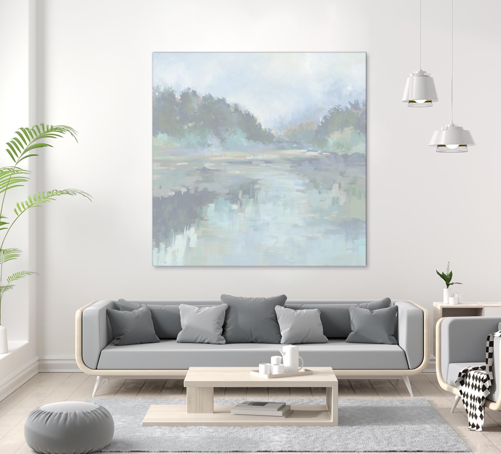 Peaceful Space by Liz Jardine on GIANT ART - organic greens tropical & coastal, landscape
