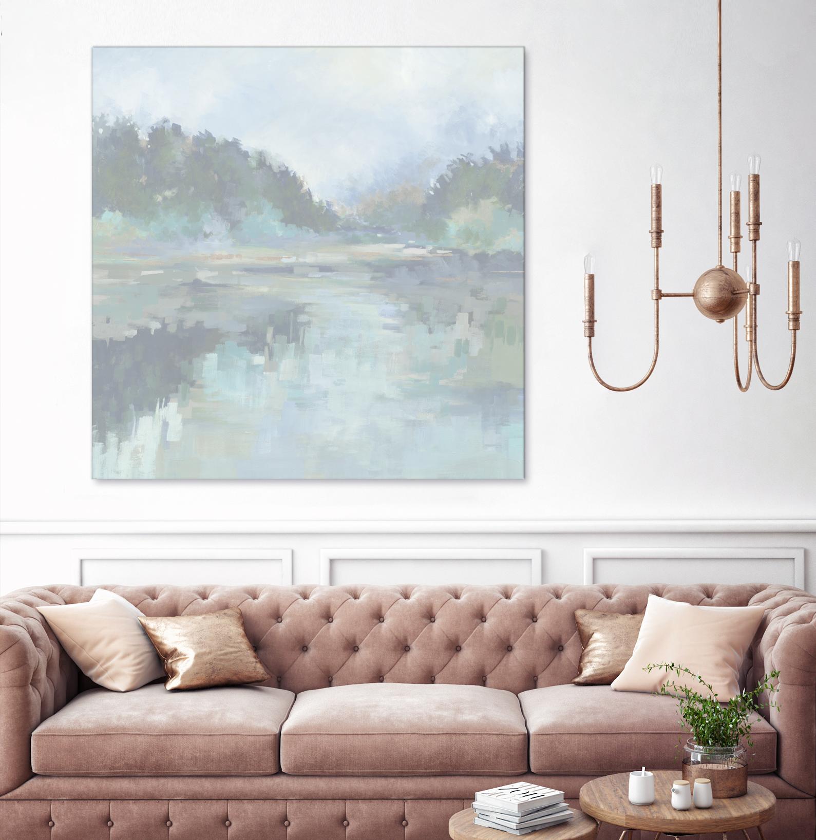 Peaceful Space by Liz Jardine on GIANT ART - organic greens tropical & coastal, landscape