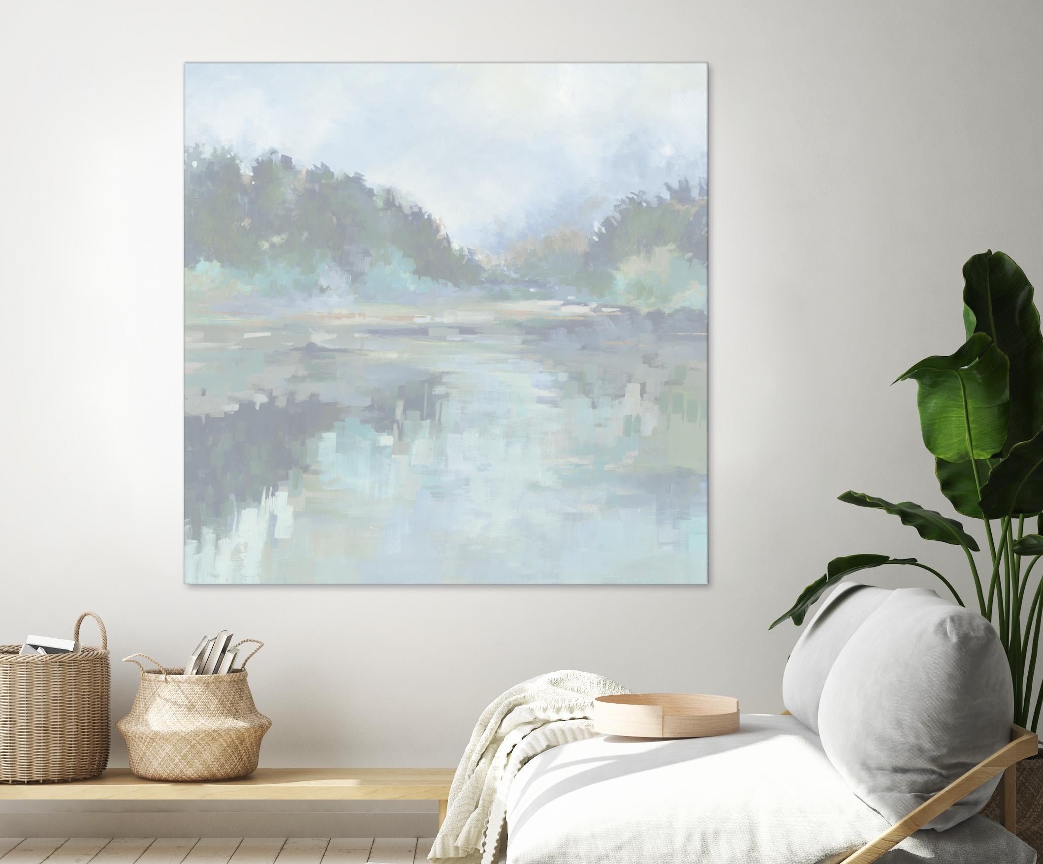 Peaceful Space by Liz Jardine on GIANT ART - organic greens tropical & coastal, landscape