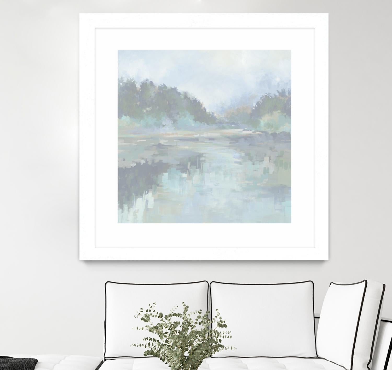 Peaceful Space by Liz Jardine on GIANT ART - organic greens tropical & coastal, landscape