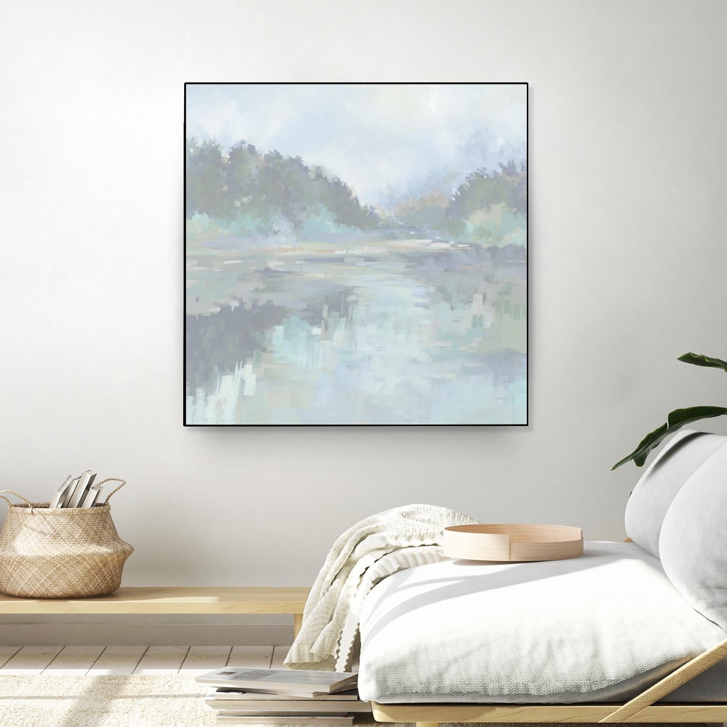 Peaceful Space by Liz Jardine on GIANT ART - organic greens tropical & coastal, landscape