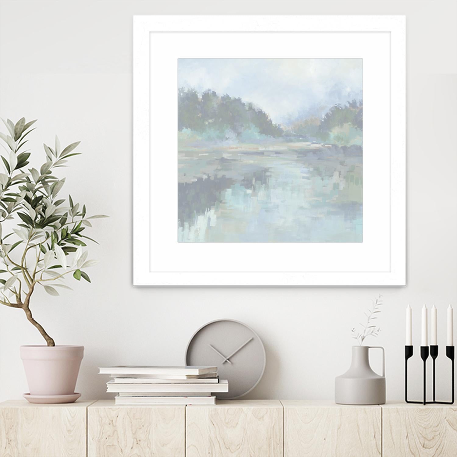 Peaceful Space by Liz Jardine on GIANT ART - organic greens tropical & coastal, landscape