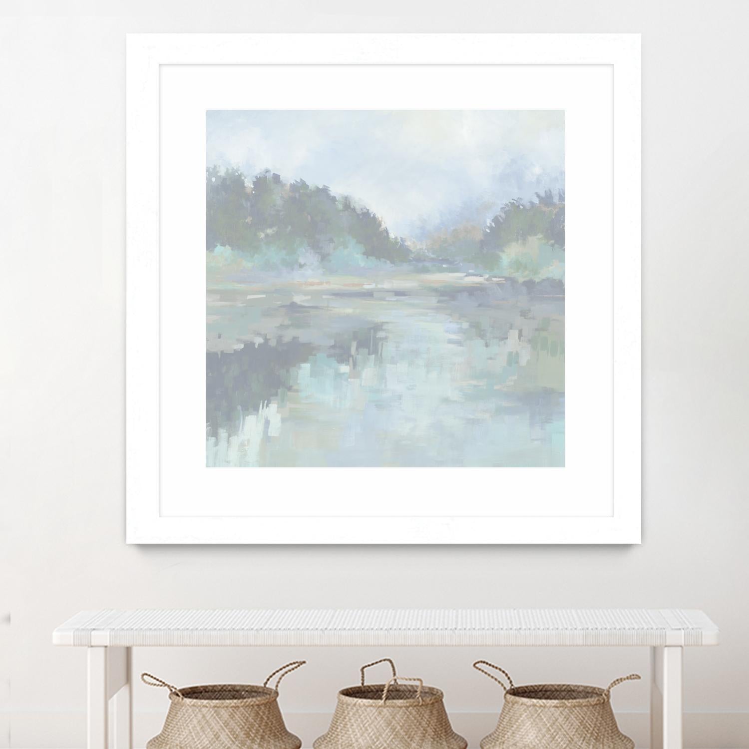 Peaceful Space by Liz Jardine on GIANT ART - organic greens tropical & coastal, landscape