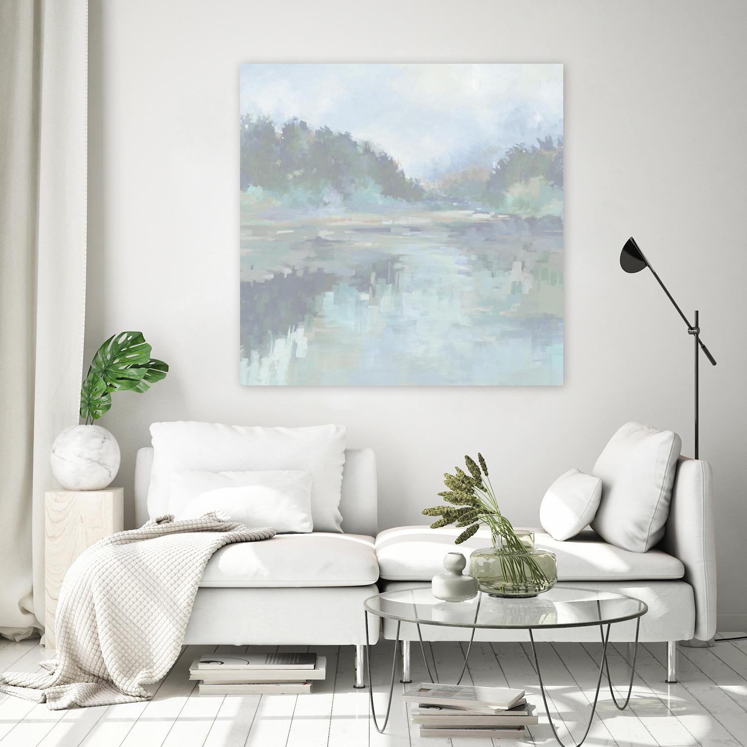 Peaceful Space by Liz Jardine on GIANT ART - organic greens tropical & coastal, landscape