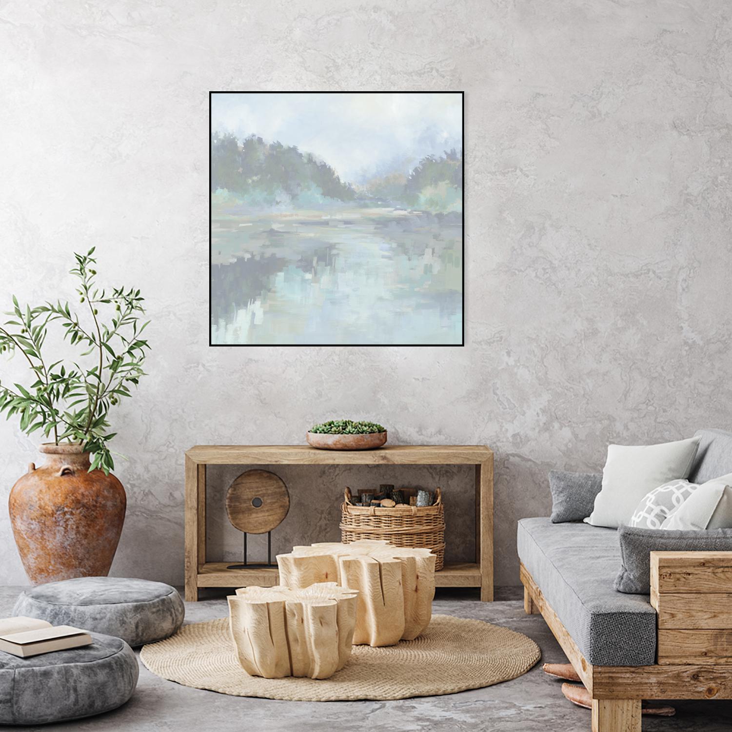 Peaceful Space by Liz Jardine on GIANT ART - organic greens tropical & coastal, landscape