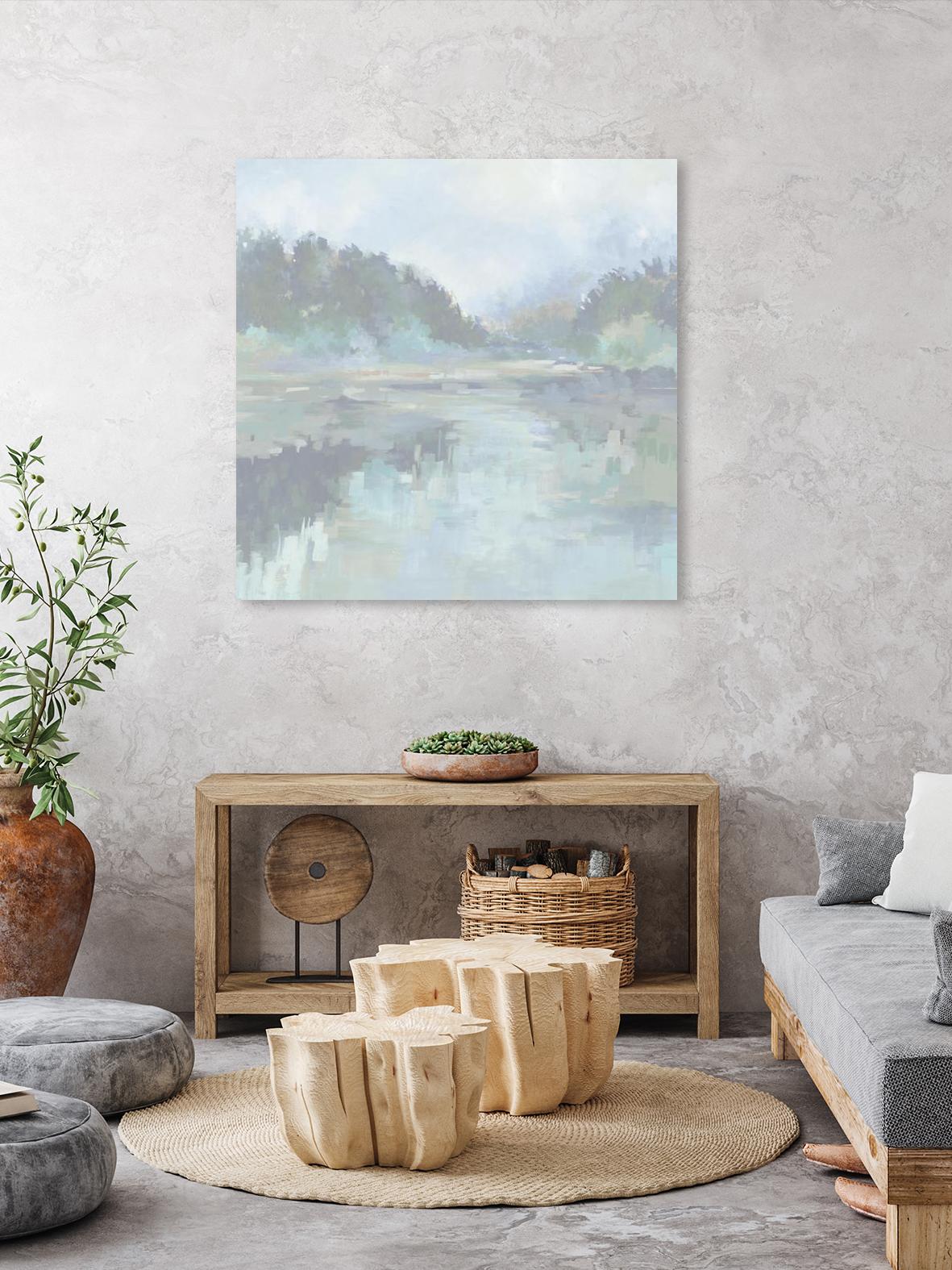 Peaceful Space by Liz Jardine on GIANT ART - organic greens tropical & coastal, landscape