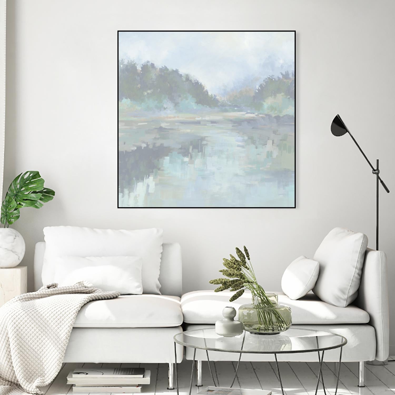 Peaceful Space by Liz Jardine on GIANT ART - organic greens tropical & coastal, landscape