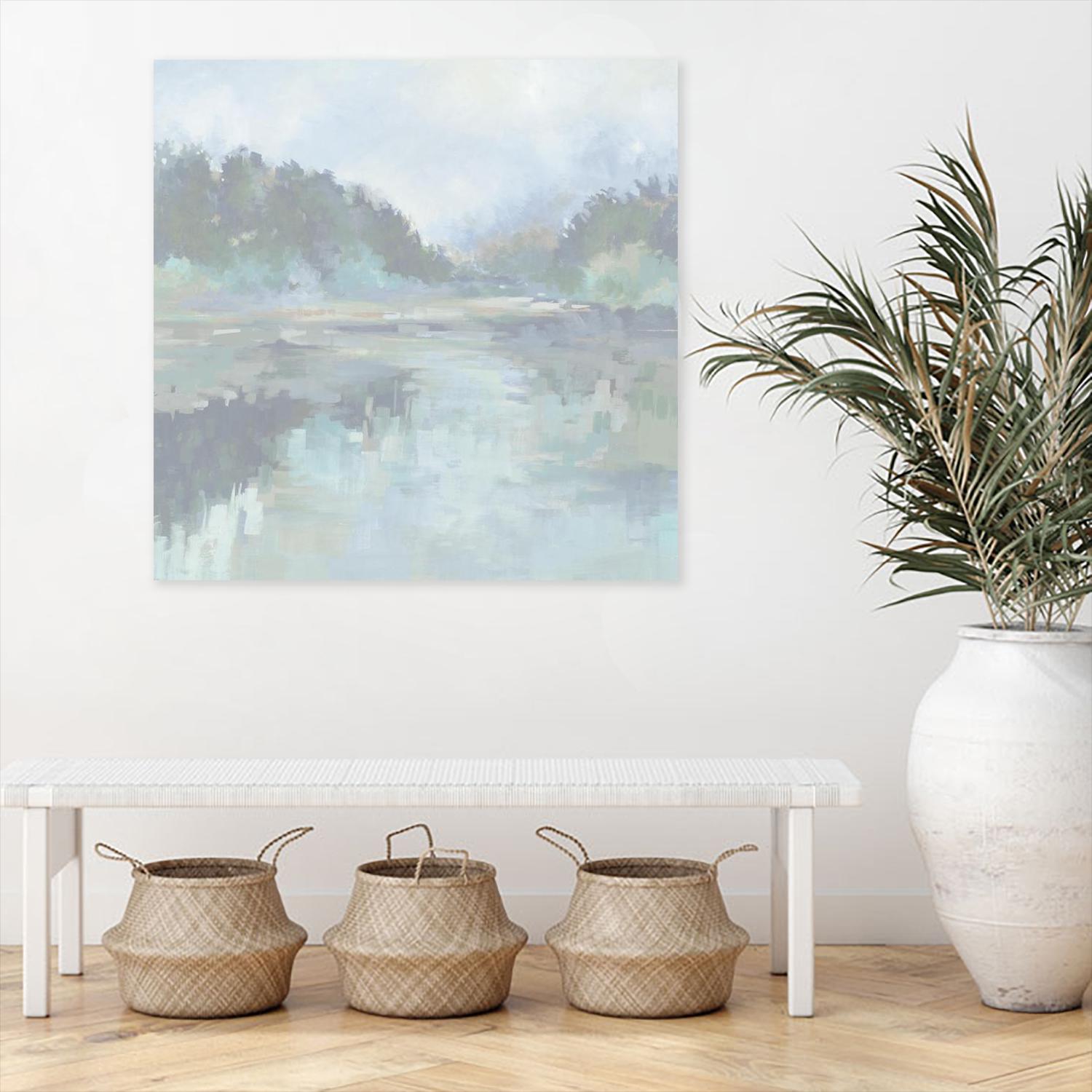 Peaceful Space by Liz Jardine on GIANT ART - organic greens tropical & coastal, landscape