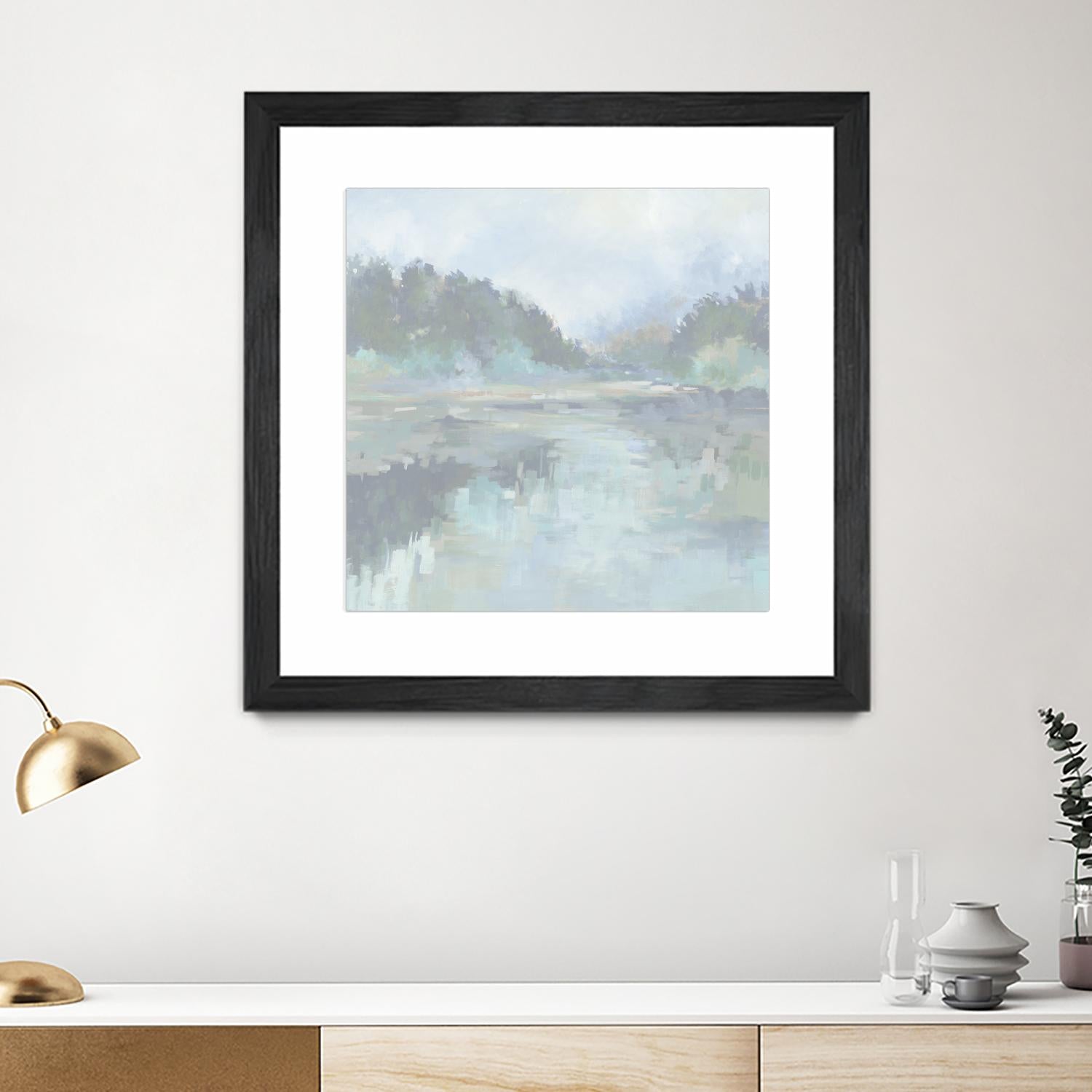 Peaceful Space by Liz Jardine on GIANT ART - organic greens tropical & coastal, landscape