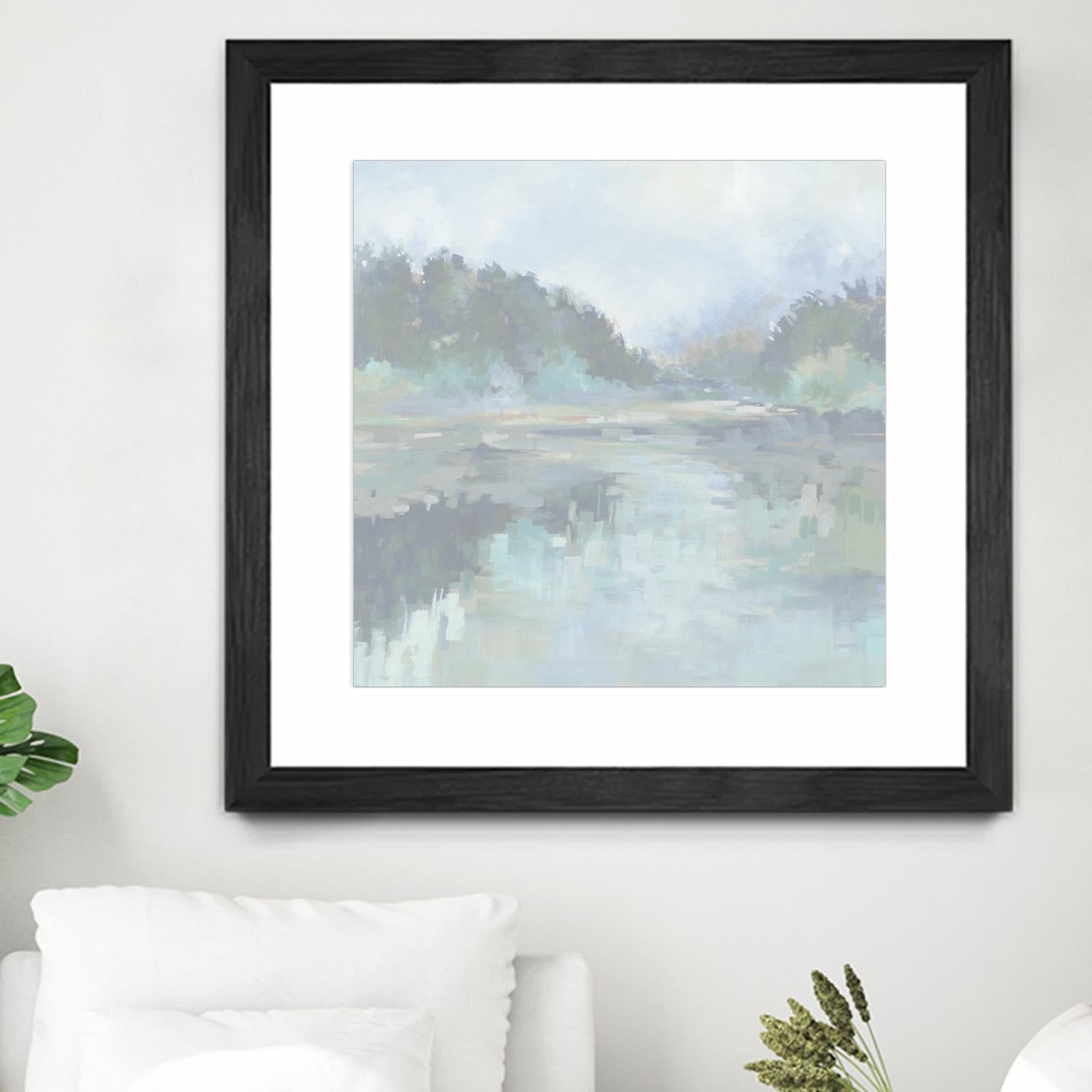 Peaceful Space by Liz Jardine on GIANT ART - organic greens tropical & coastal, landscape