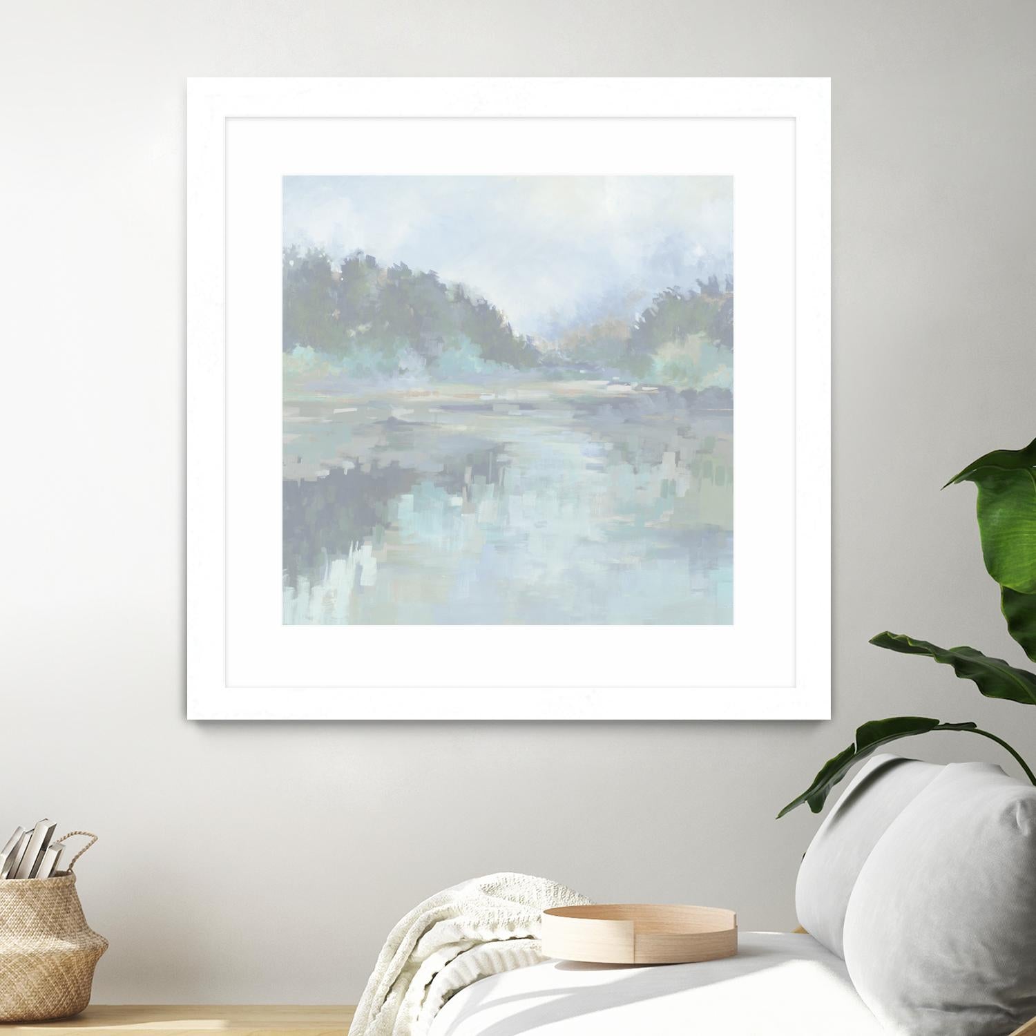 Peaceful Space by Liz Jardine on GIANT ART - organic greens tropical & coastal, landscape