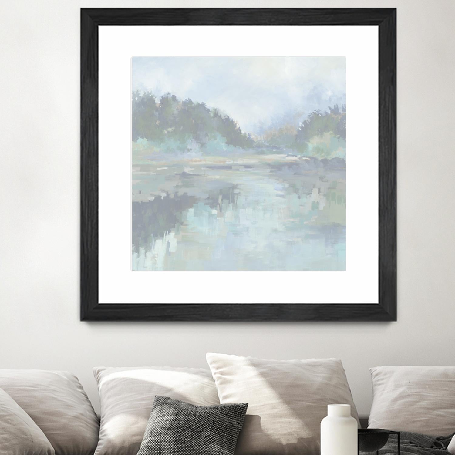 Peaceful Space by Liz Jardine on GIANT ART - organic greens tropical & coastal, landscape