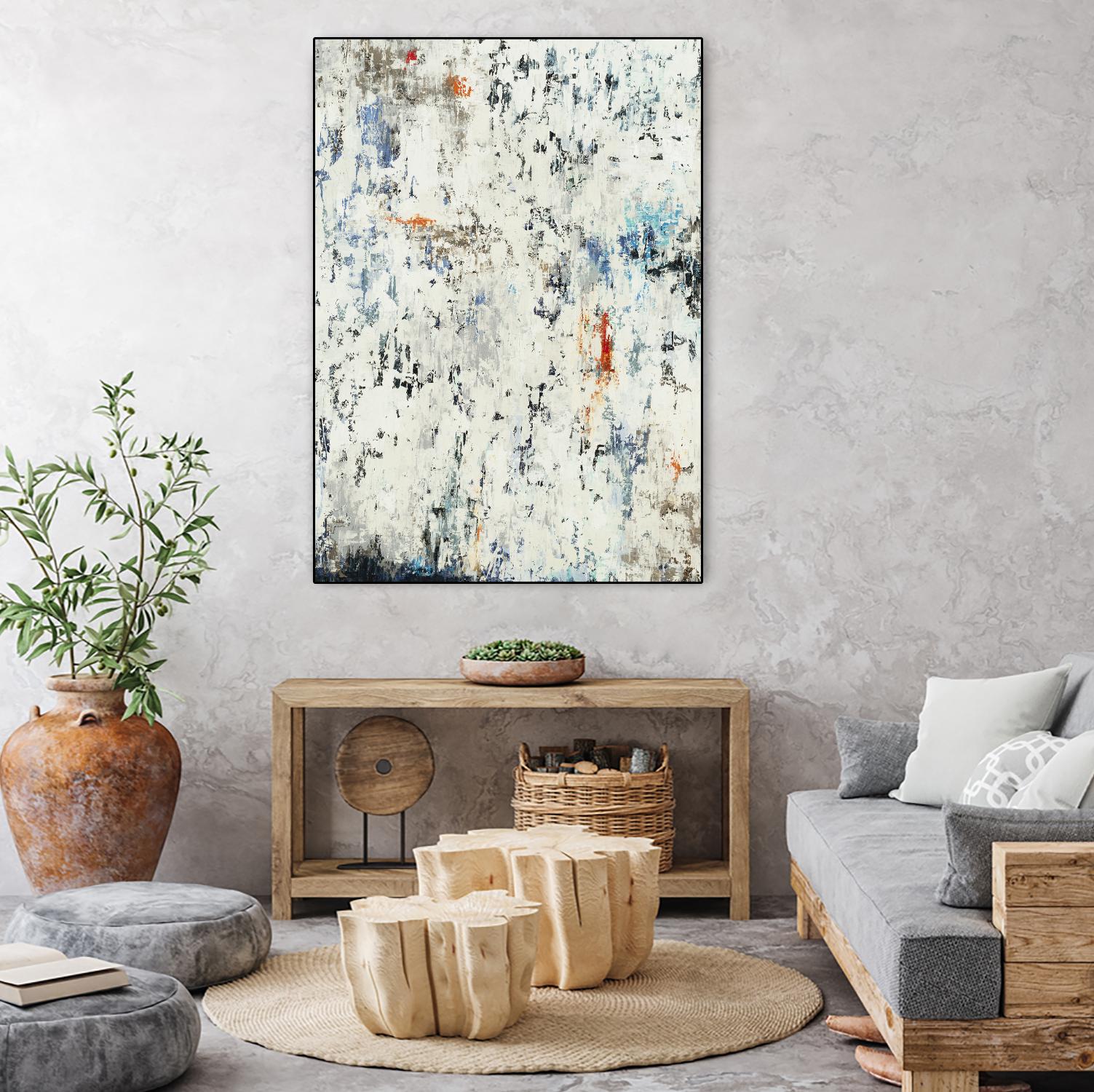 Equilibrium by Liz Jardine on GIANT ART - whites & creams abstract