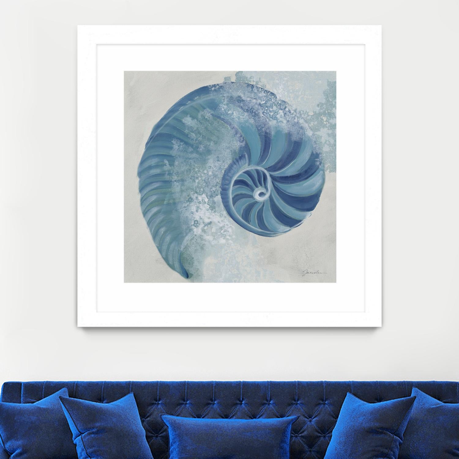 Sea Foam IV V1 by Liz Jardine on GIANT ART - blues sea life