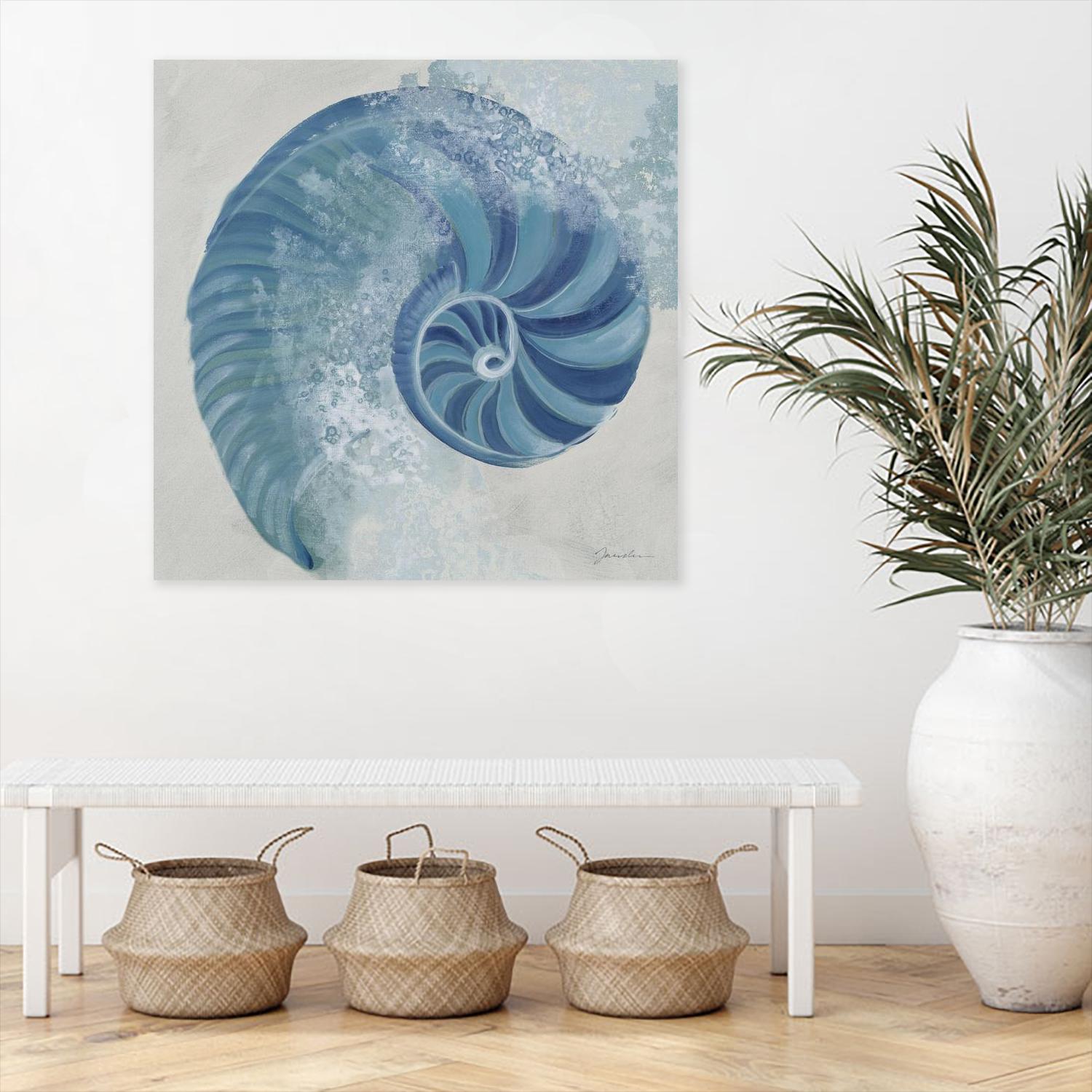 Sea Foam IV V1 by Liz Jardine on GIANT ART - blues sea life