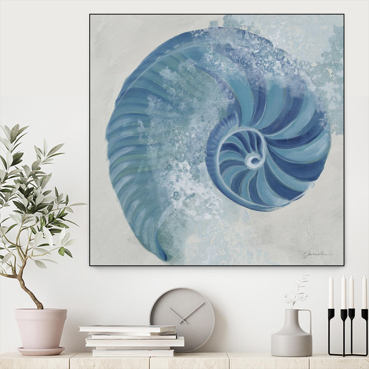 Sea Foam IV V1 by Liz Jardine on GIANT ART - blues sea life