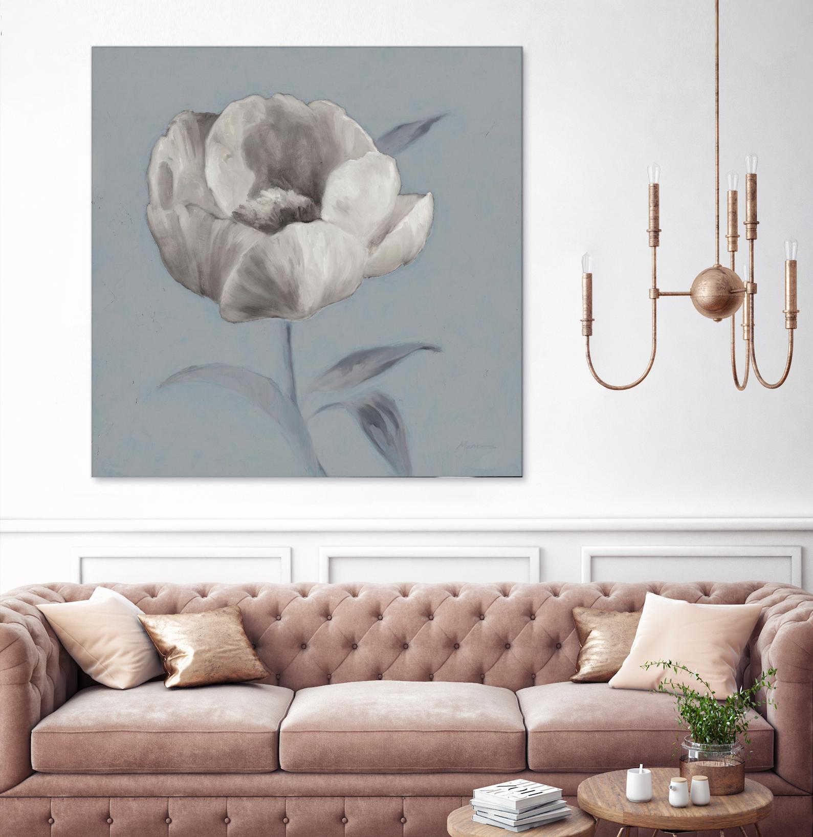 FLORAL SYMPOSIUM I by JUIANNE MARCOUX on GIANT ART - blue floral floral