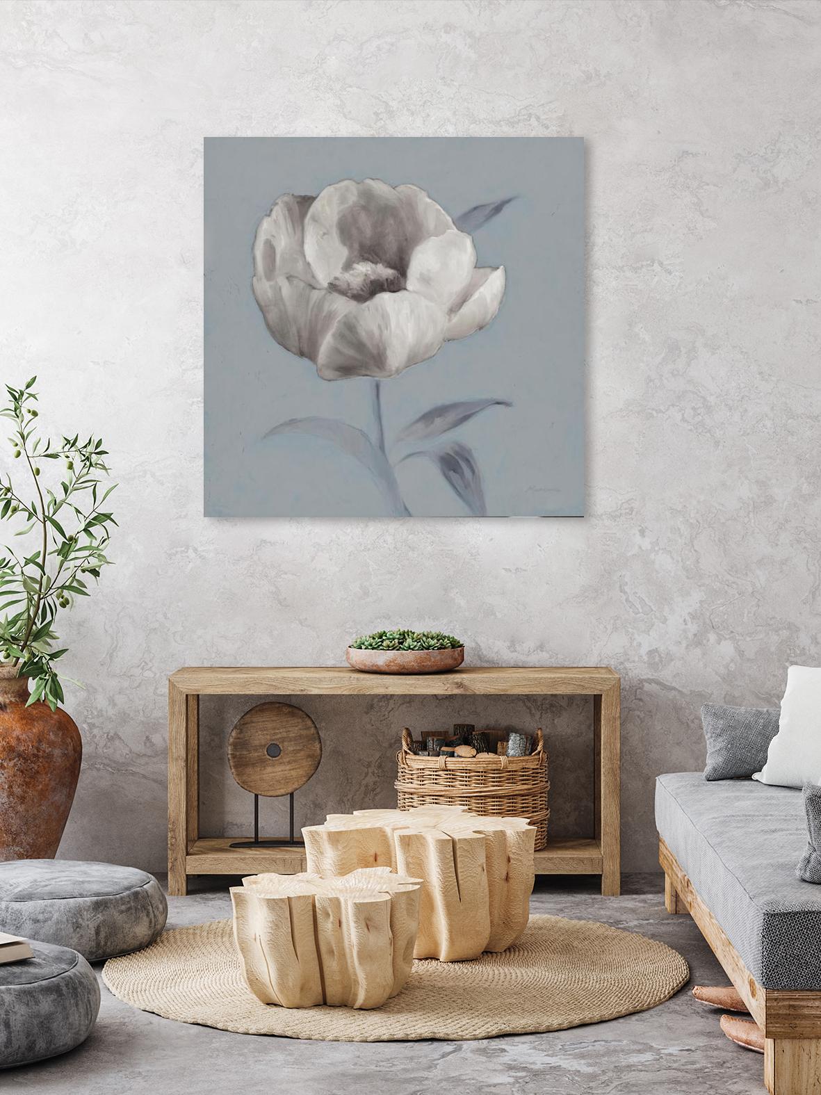 FLORAL SYMPOSIUM I by JUIANNE MARCOUX on GIANT ART - blue floral floral