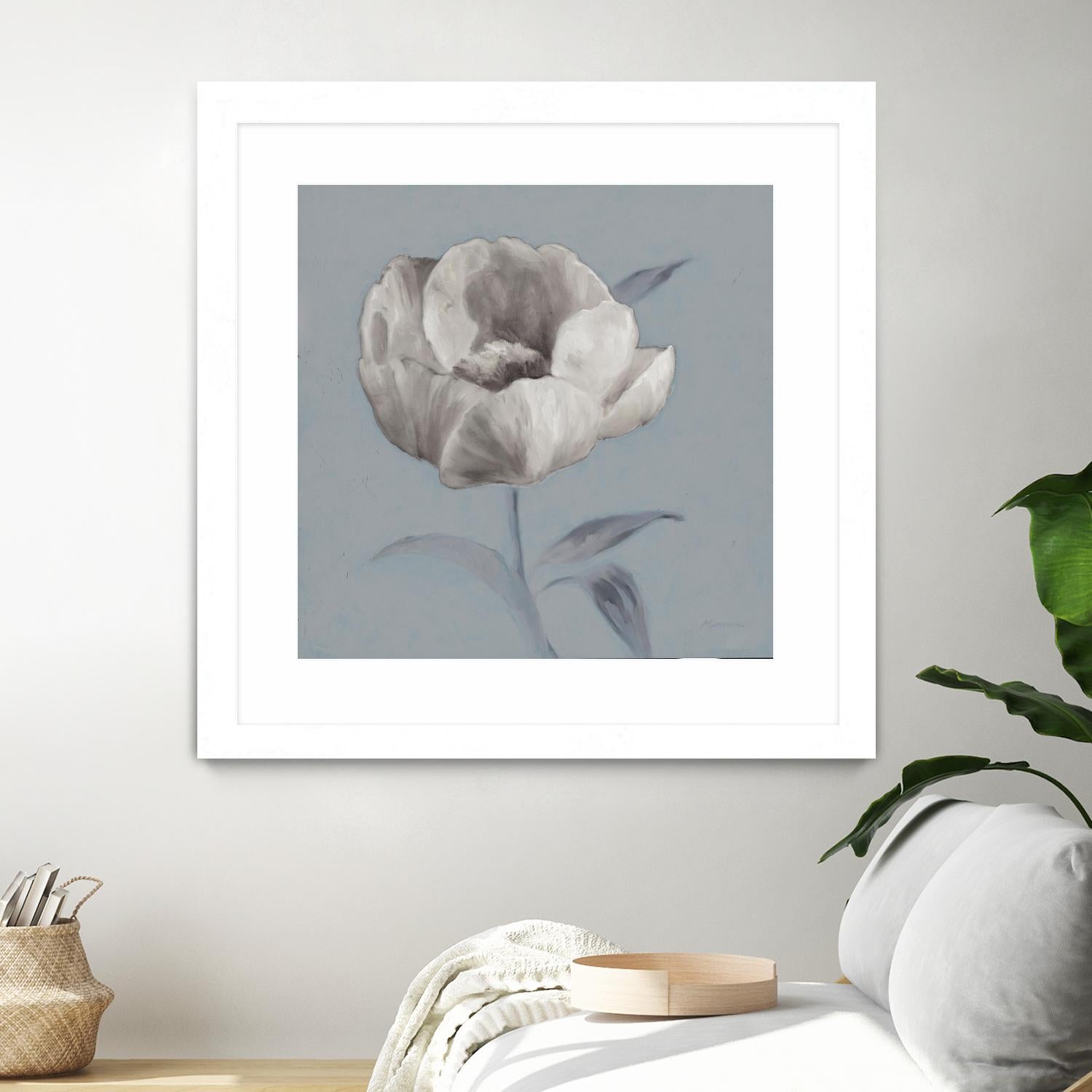 FLORAL SYMPOSIUM I by JUIANNE MARCOUX on GIANT ART - blue floral floral