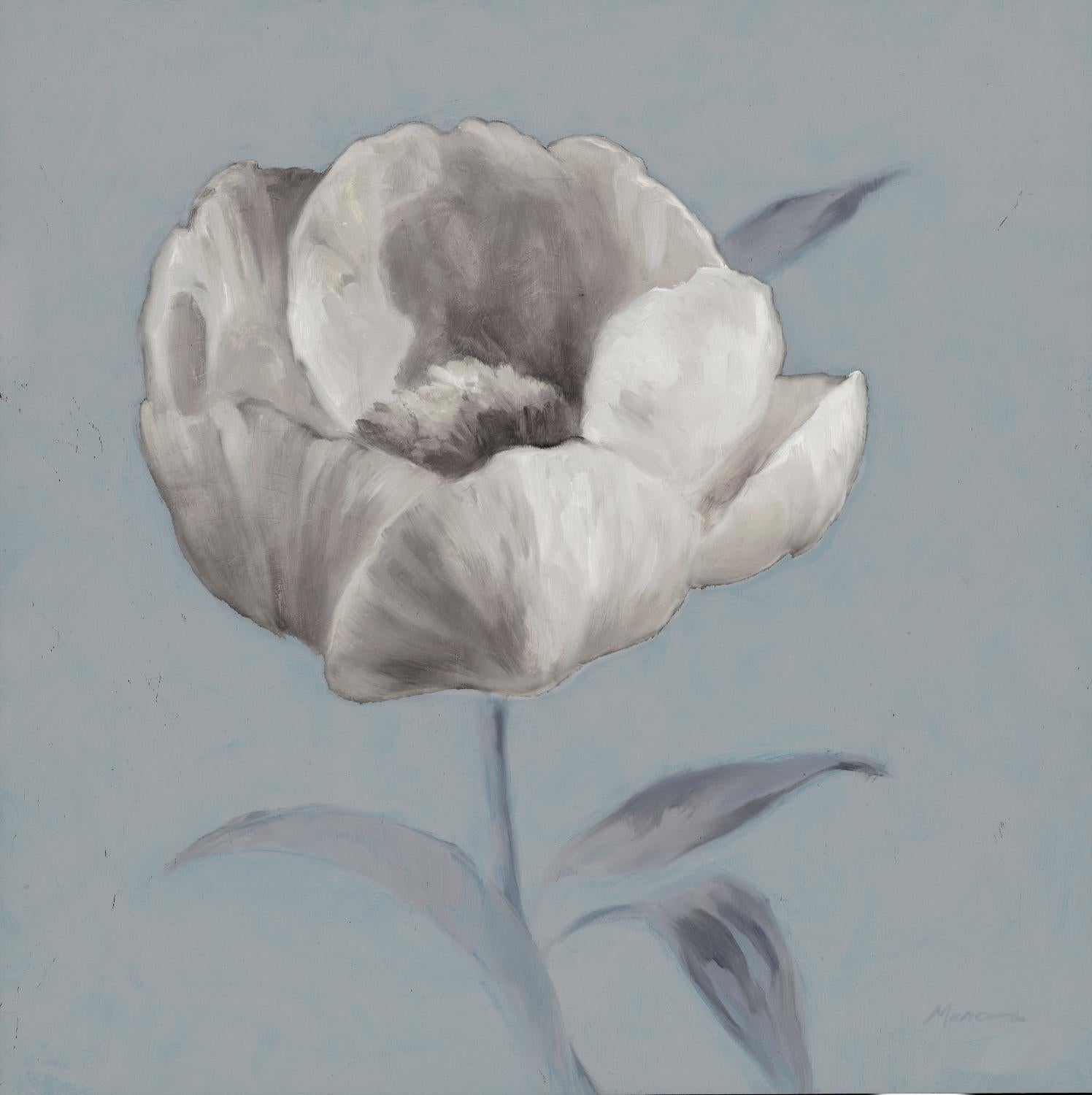 FLORAL SYMPOSIUM I by JUIANNE MARCOUX on GIANT ART - blue floral floral