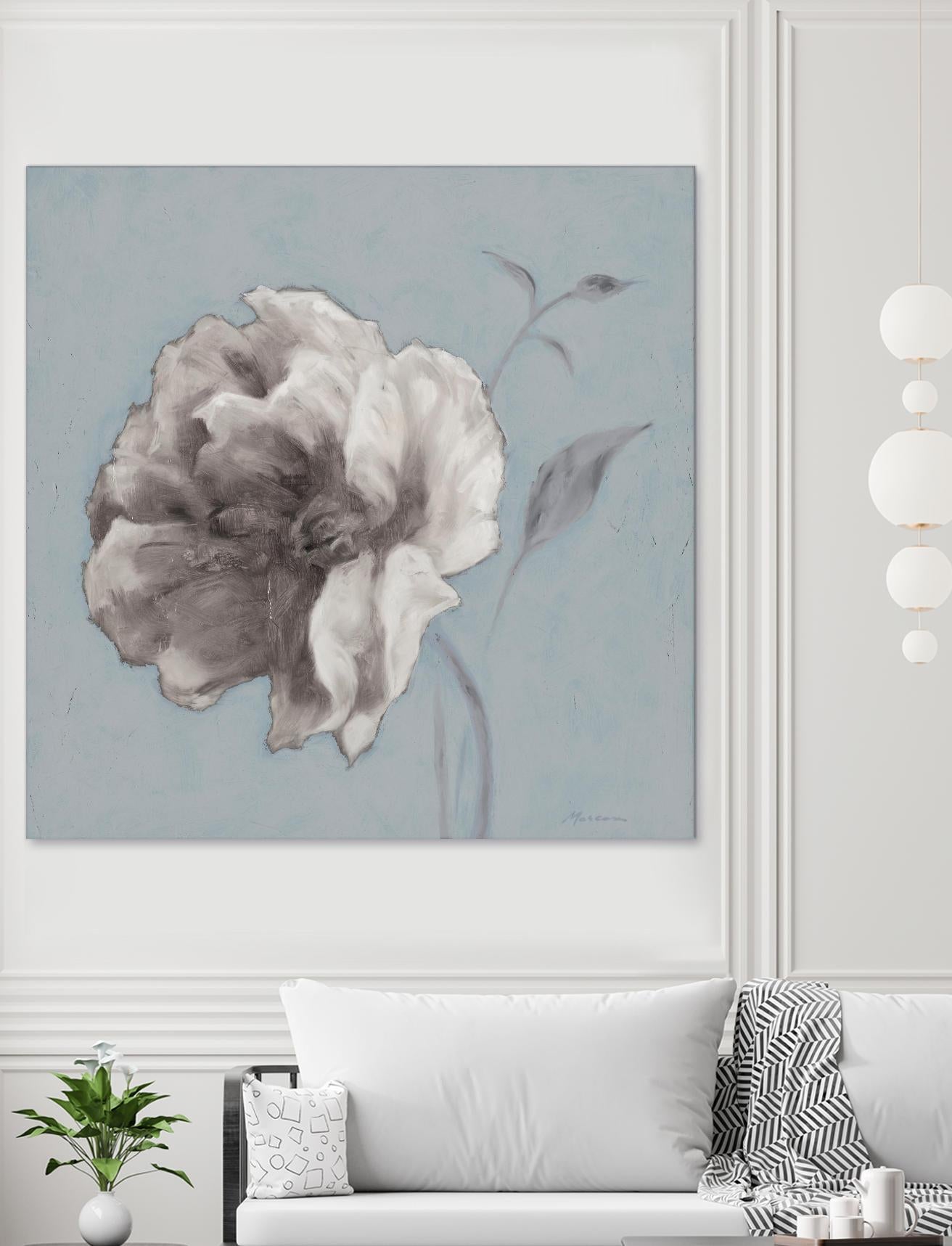 FLORAL SYMPOSIUM II by JUIANNE MARCOUX on GIANT ART - blue floral floral