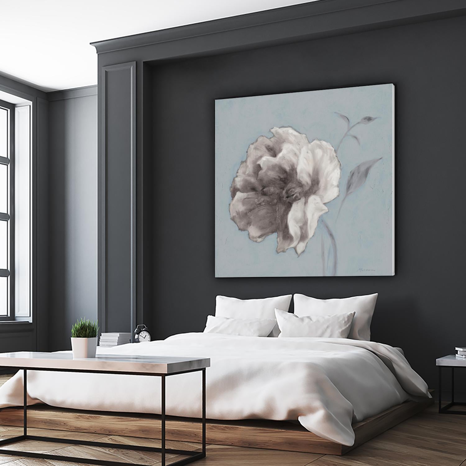 FLORAL SYMPOSIUM II by JUIANNE MARCOUX on GIANT ART - blue floral floral