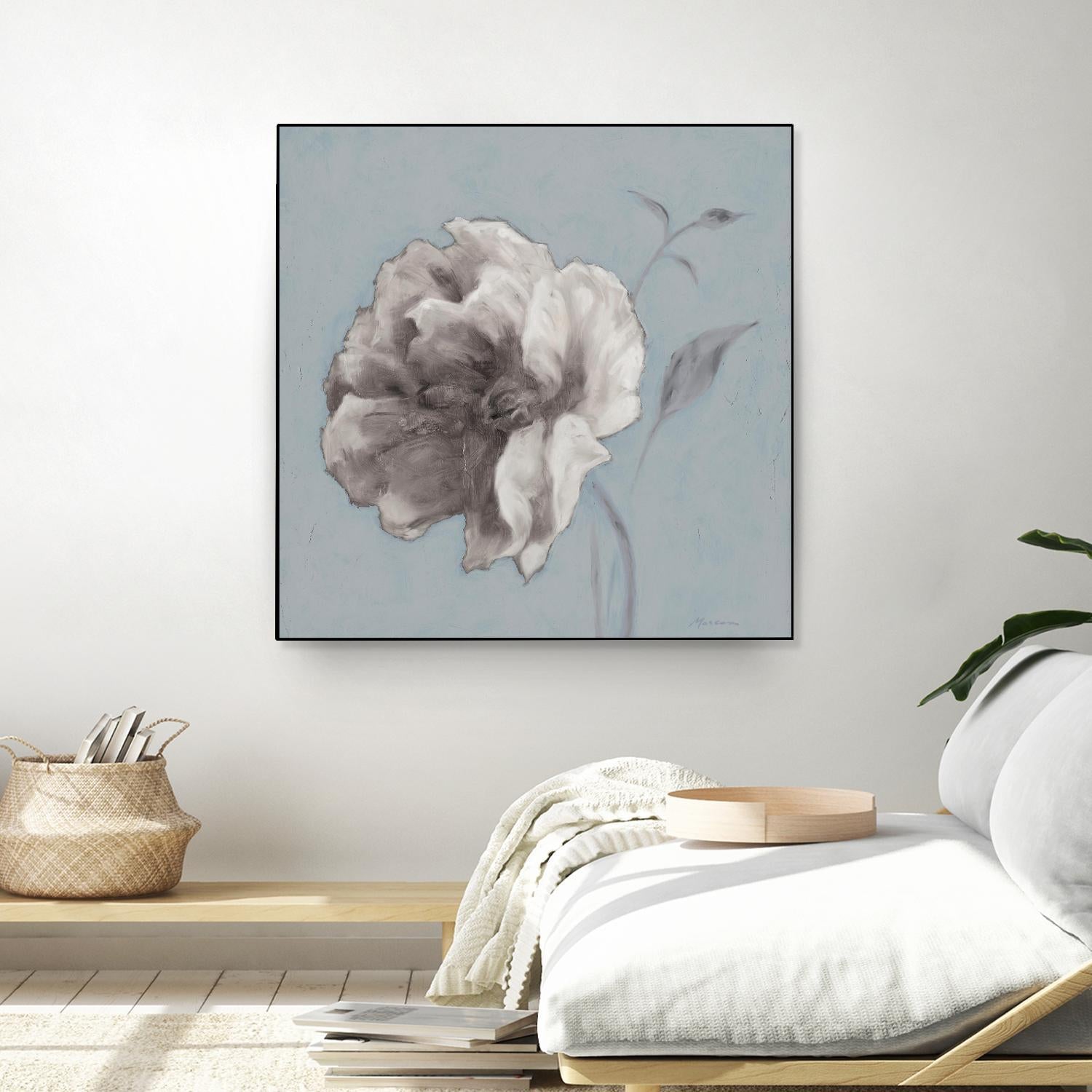 FLORAL SYMPOSIUM II by JUIANNE MARCOUX on GIANT ART - blue floral floral