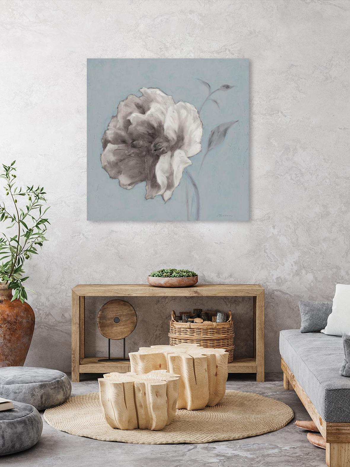 FLORAL SYMPOSIUM II by JUIANNE MARCOUX on GIANT ART - blue floral floral