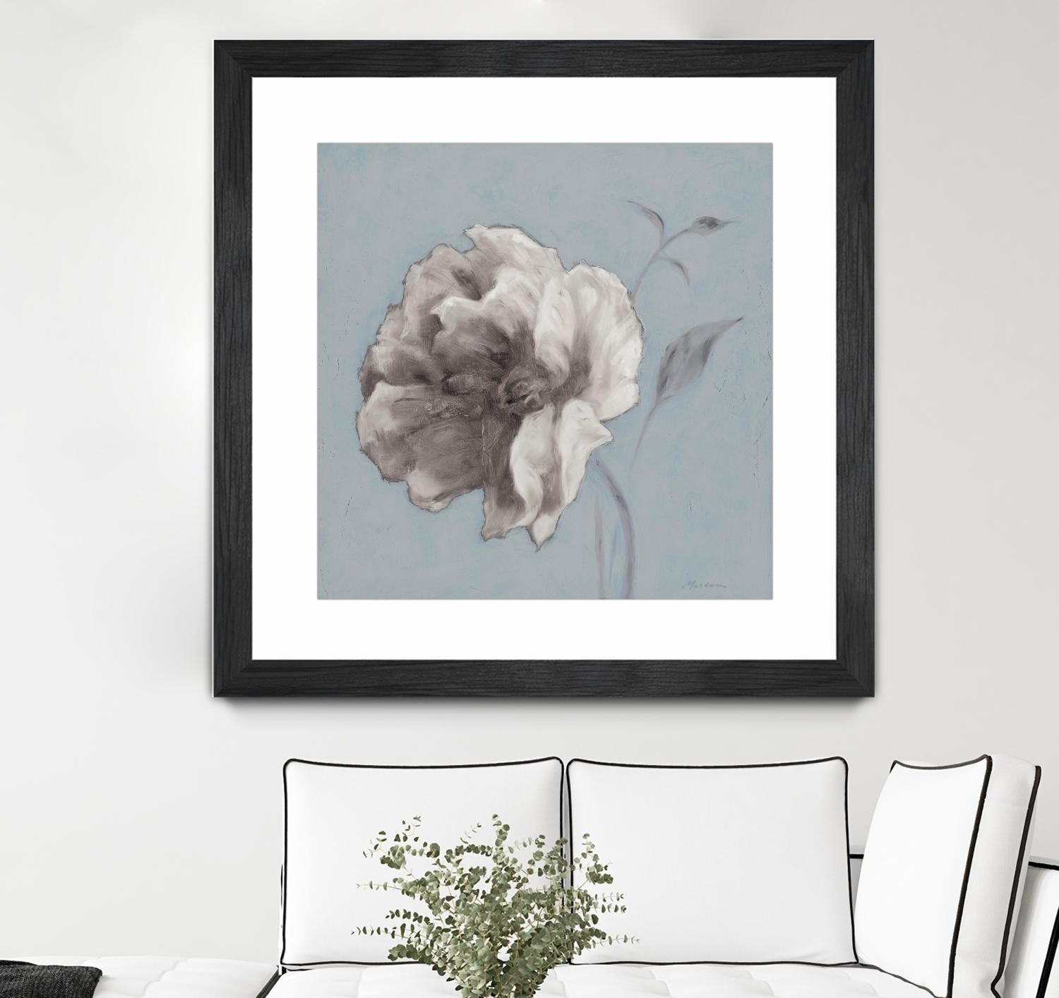 FLORAL SYMPOSIUM II by JUIANNE MARCOUX on GIANT ART - blue floral floral