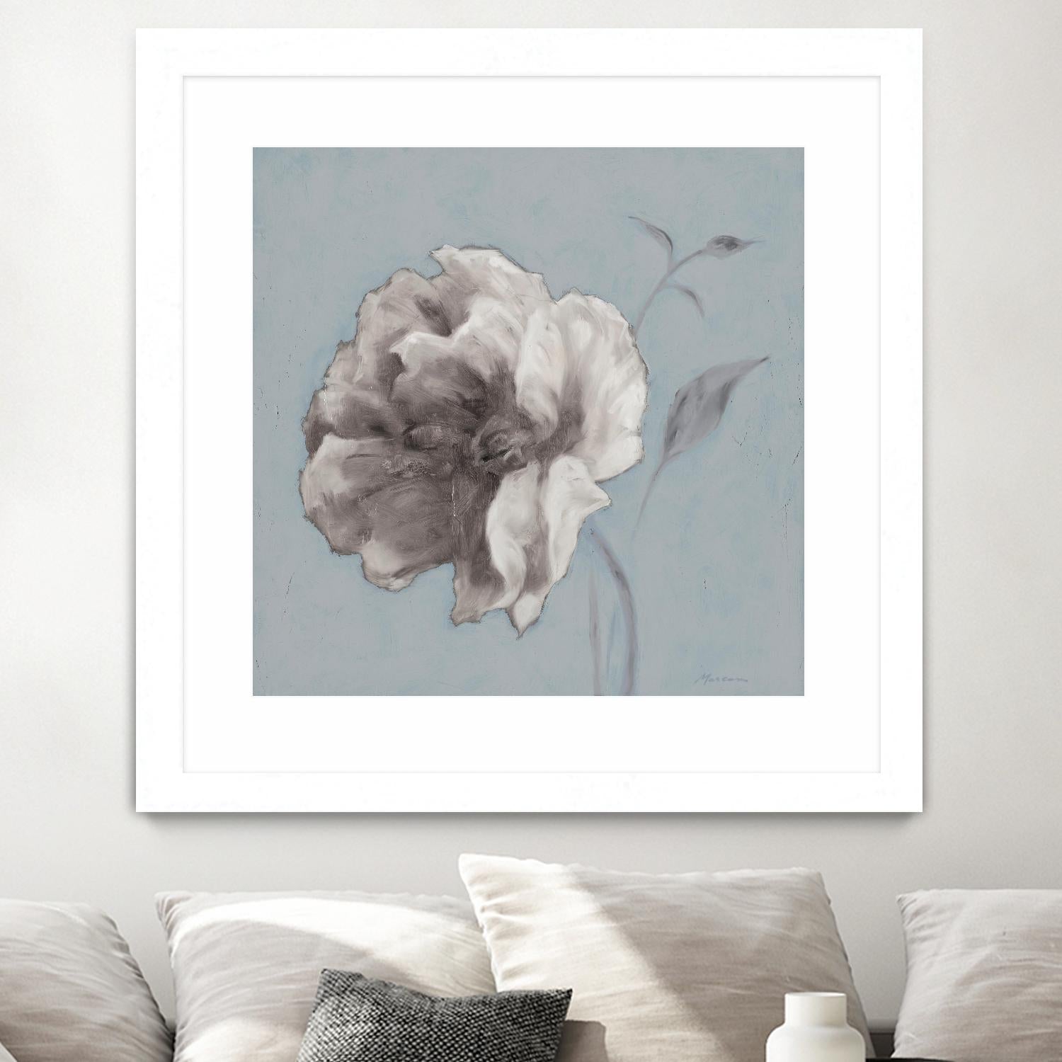 FLORAL SYMPOSIUM II by JUIANNE MARCOUX on GIANT ART - blue floral floral