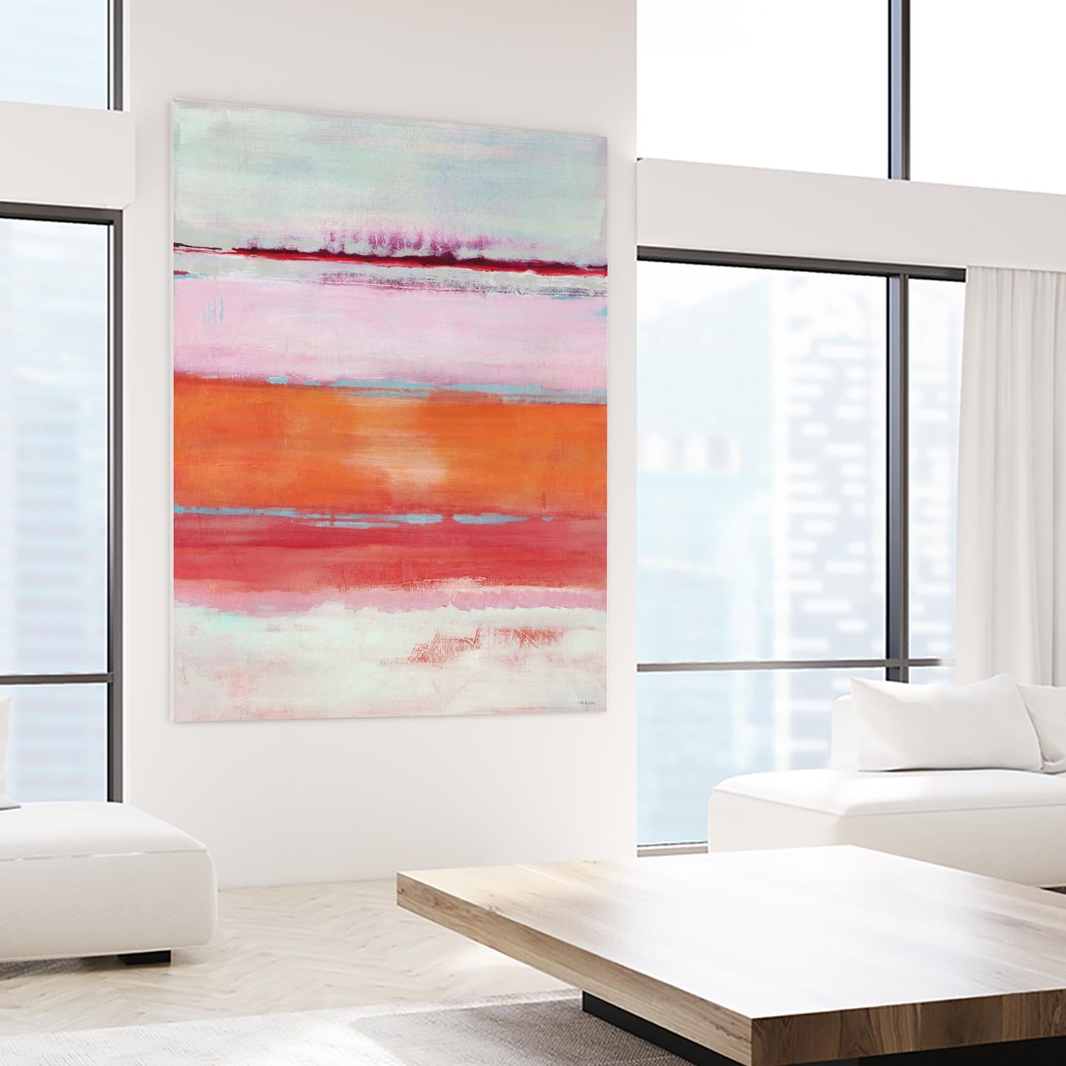 Persimmon Jump by Jill Martin on GIANT ART - orange abstract