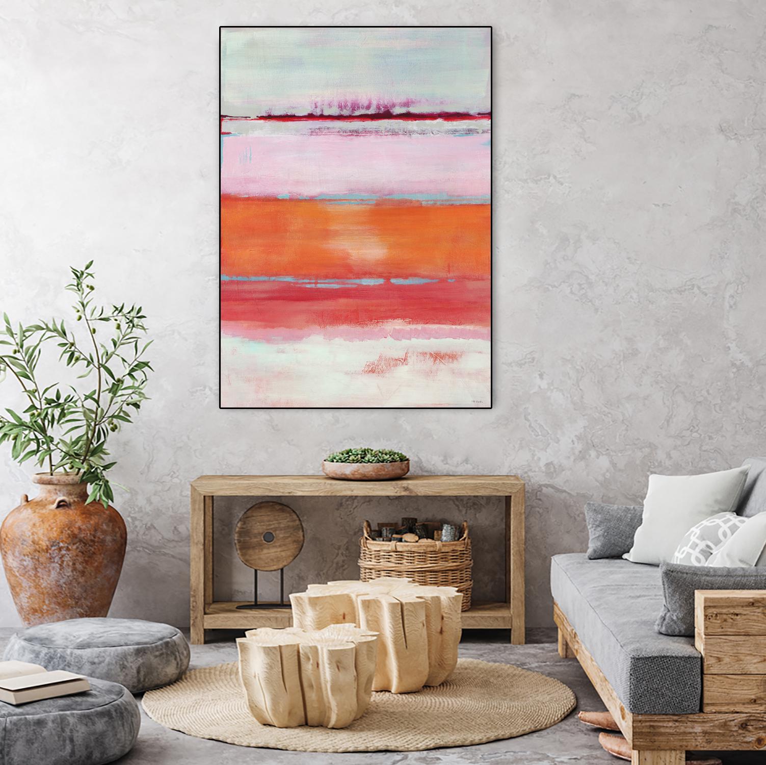 Persimmon Jump by Jill Martin on GIANT ART - orange abstract