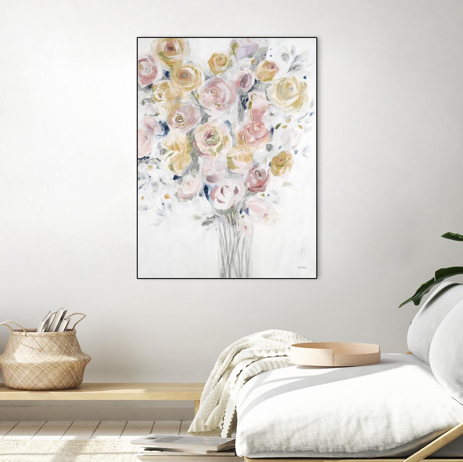 Cantata by Jill Martin on GIANT ART - pinks, oranges florals, botanicals