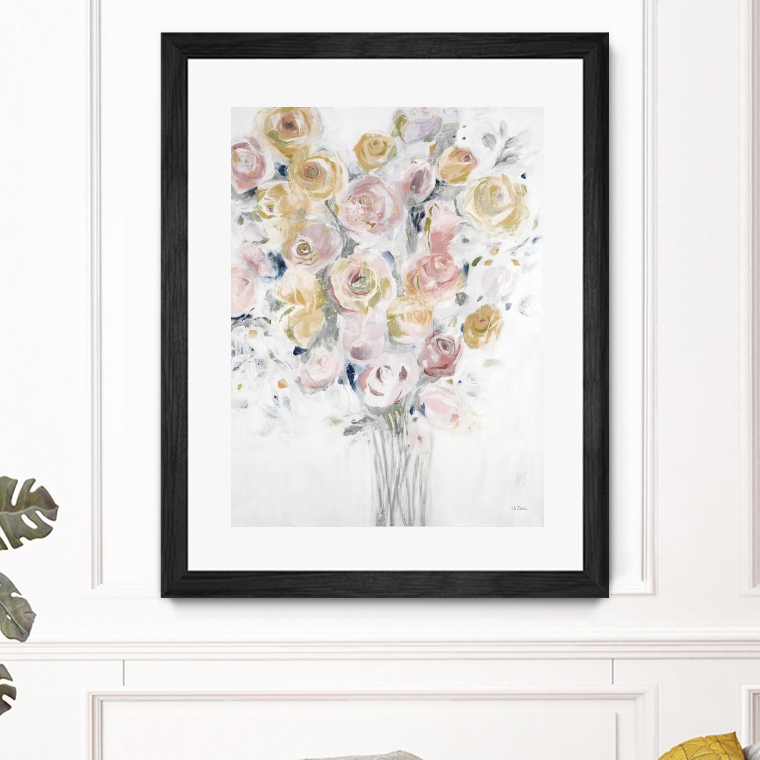 Cantata by Jill Martin on GIANT ART - pinks, oranges florals, botanicals