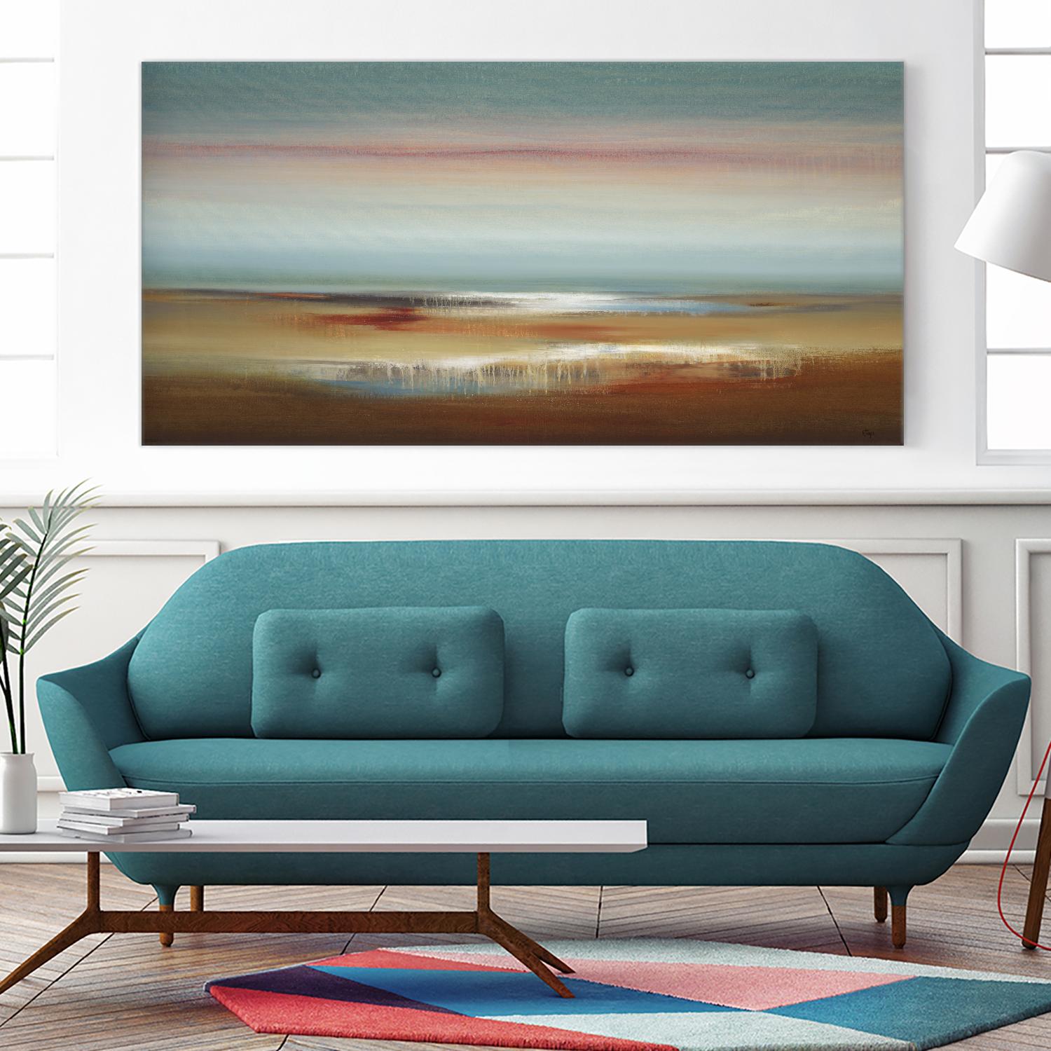 Coloured Scape by Lisa Ridgers on GIANT ART - brown abstract