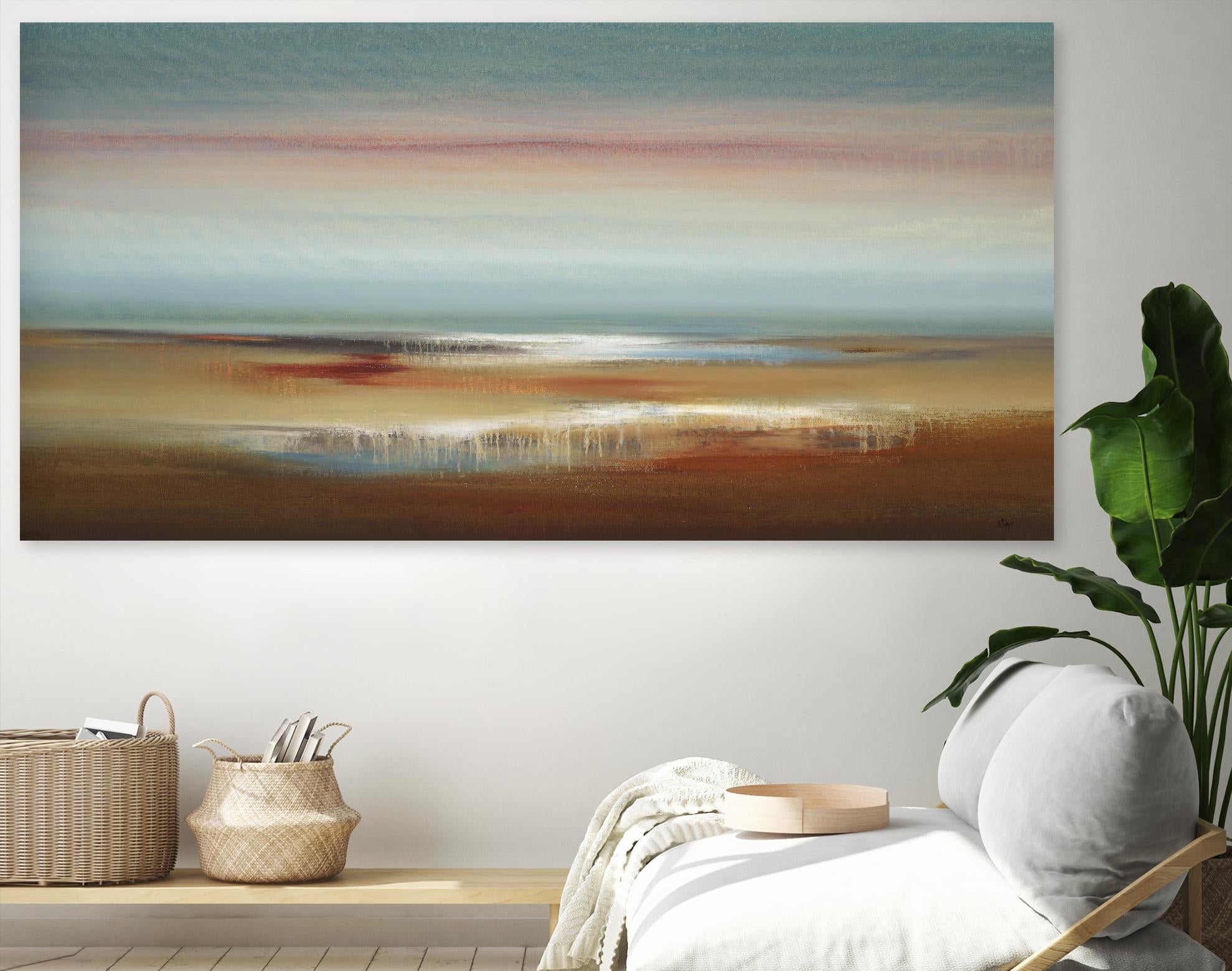Coloured Scape by Lisa Ridgers on GIANT ART - brown abstract