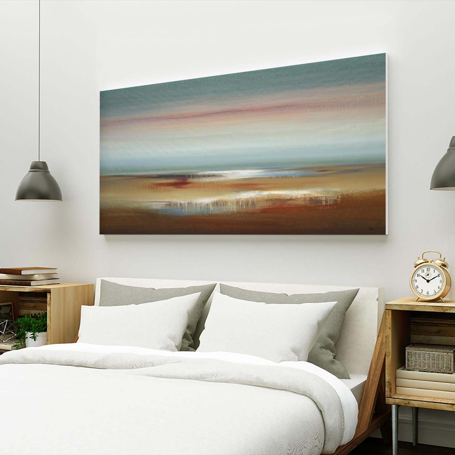 Coloured Scape by Lisa Ridgers on GIANT ART - brown abstract