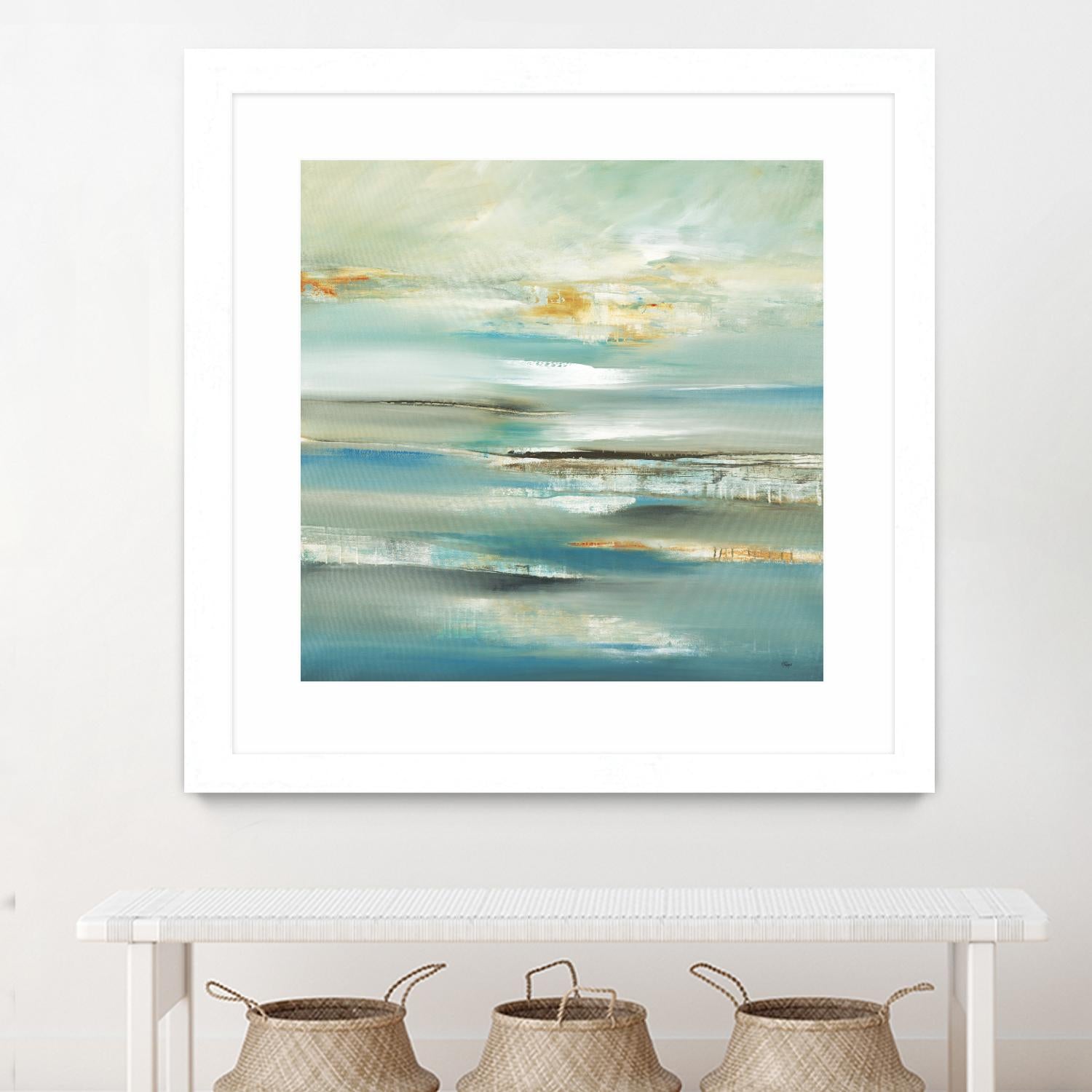 By The Water III by Lisa Ridgers on GIANT ART - beige abstract