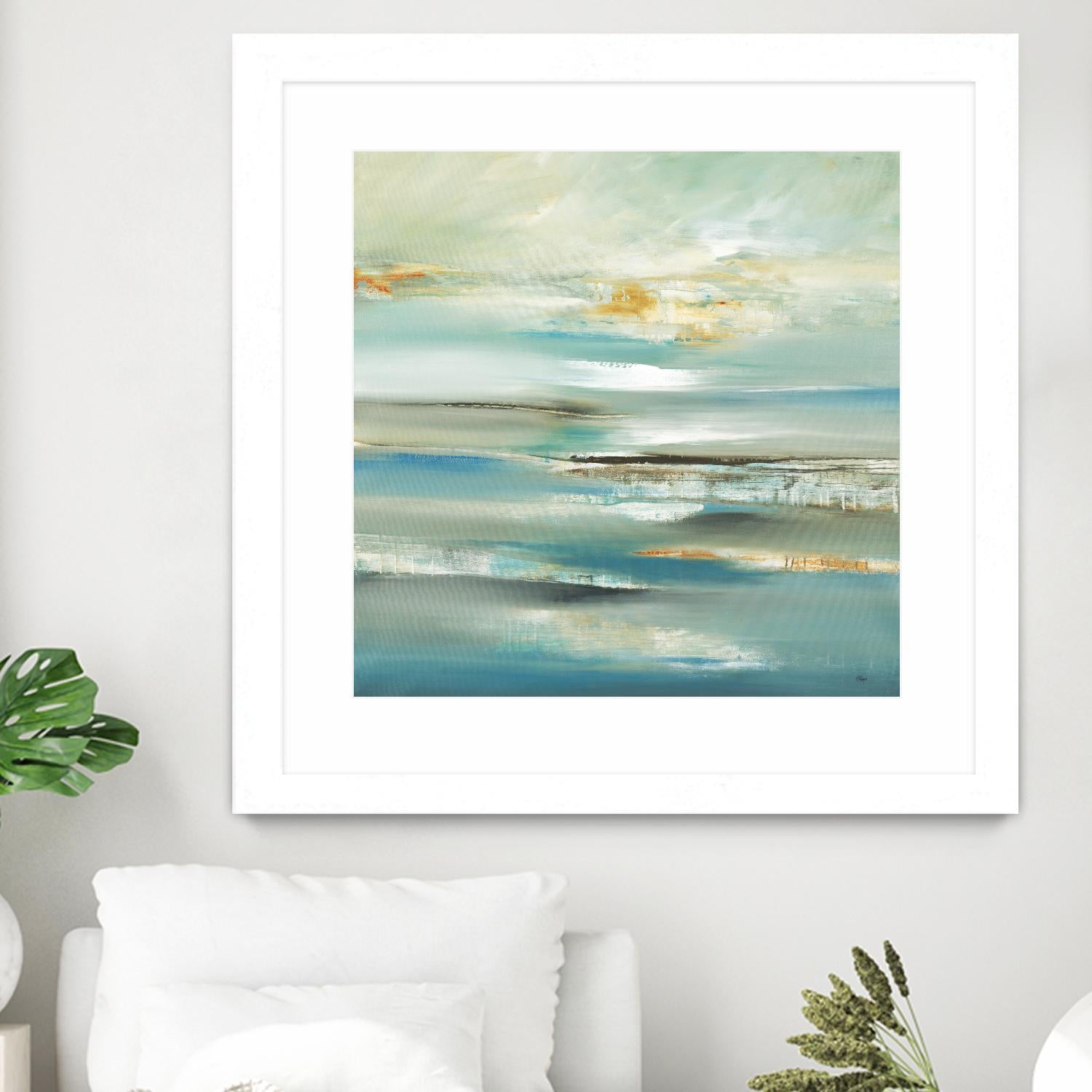 By The Water III by Lisa Ridgers on GIANT ART - beige abstract