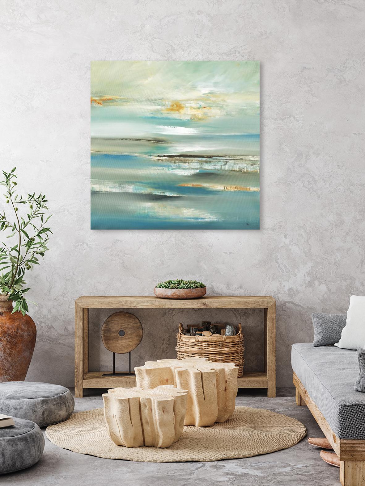By The Water III by Lisa Ridgers on GIANT ART - beige abstract