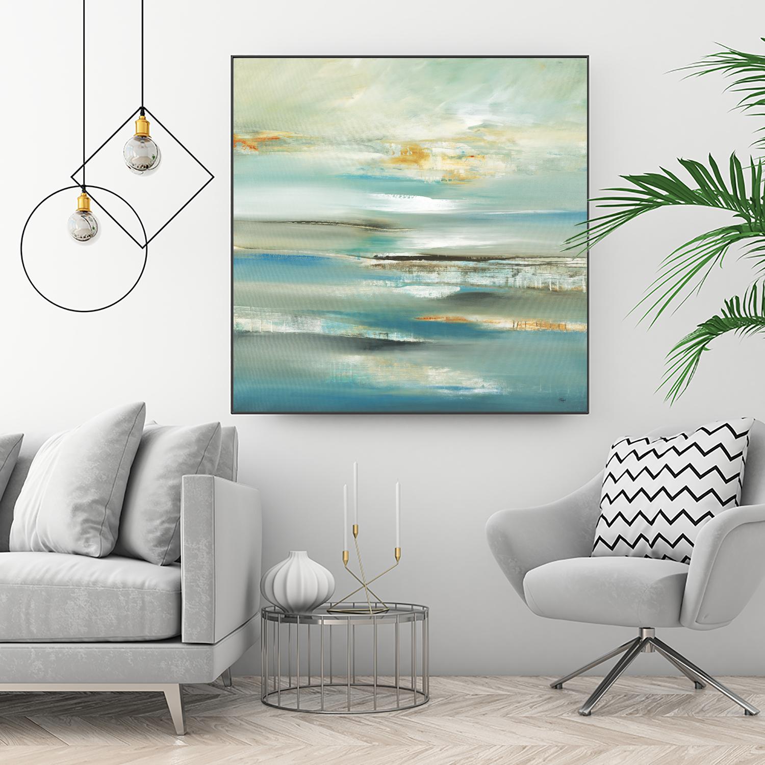 By The Water III by Lisa Ridgers on GIANT ART - beige abstract