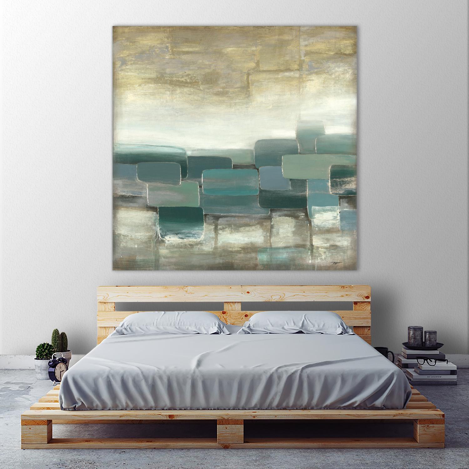 Bosque Verde by Pablo Rojero on GIANT ART - blues, neutrals abstract