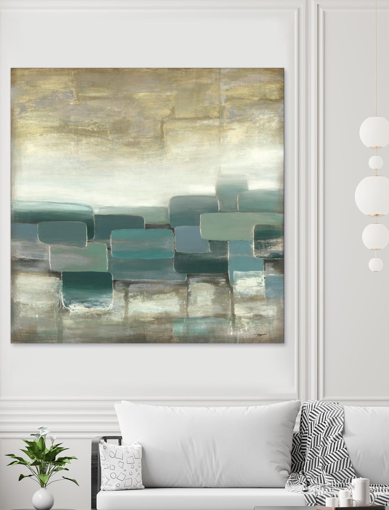 Bosque Verde by Pablo Rojero on GIANT ART - blues, neutrals abstract