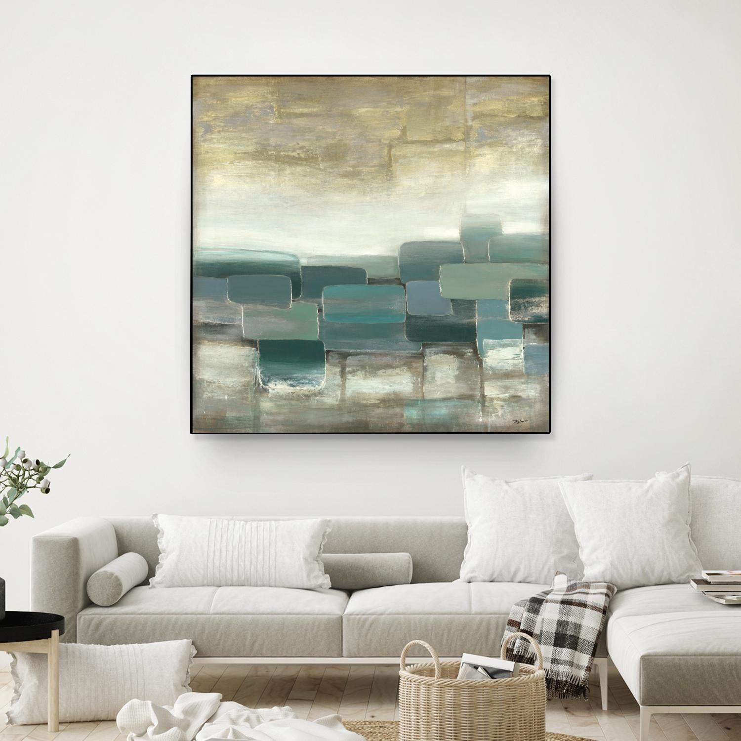 Bosque Verde by Pablo Rojero on GIANT ART - blues, neutrals abstract