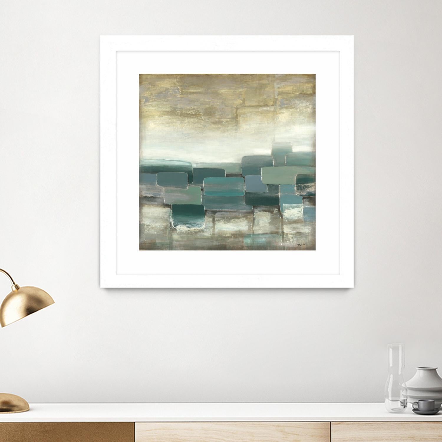 Bosque Verde by Pablo Rojero on GIANT ART - blues, neutrals abstract