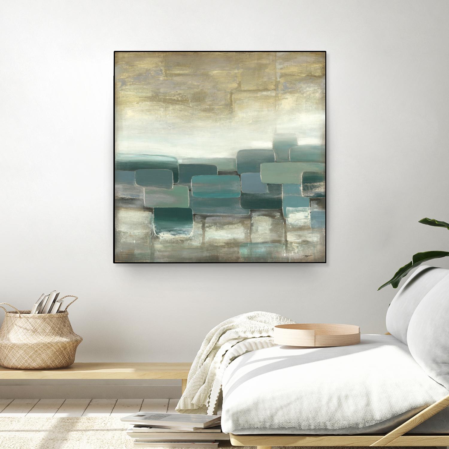 Bosque Verde by Pablo Rojero on GIANT ART - blues, neutrals abstract