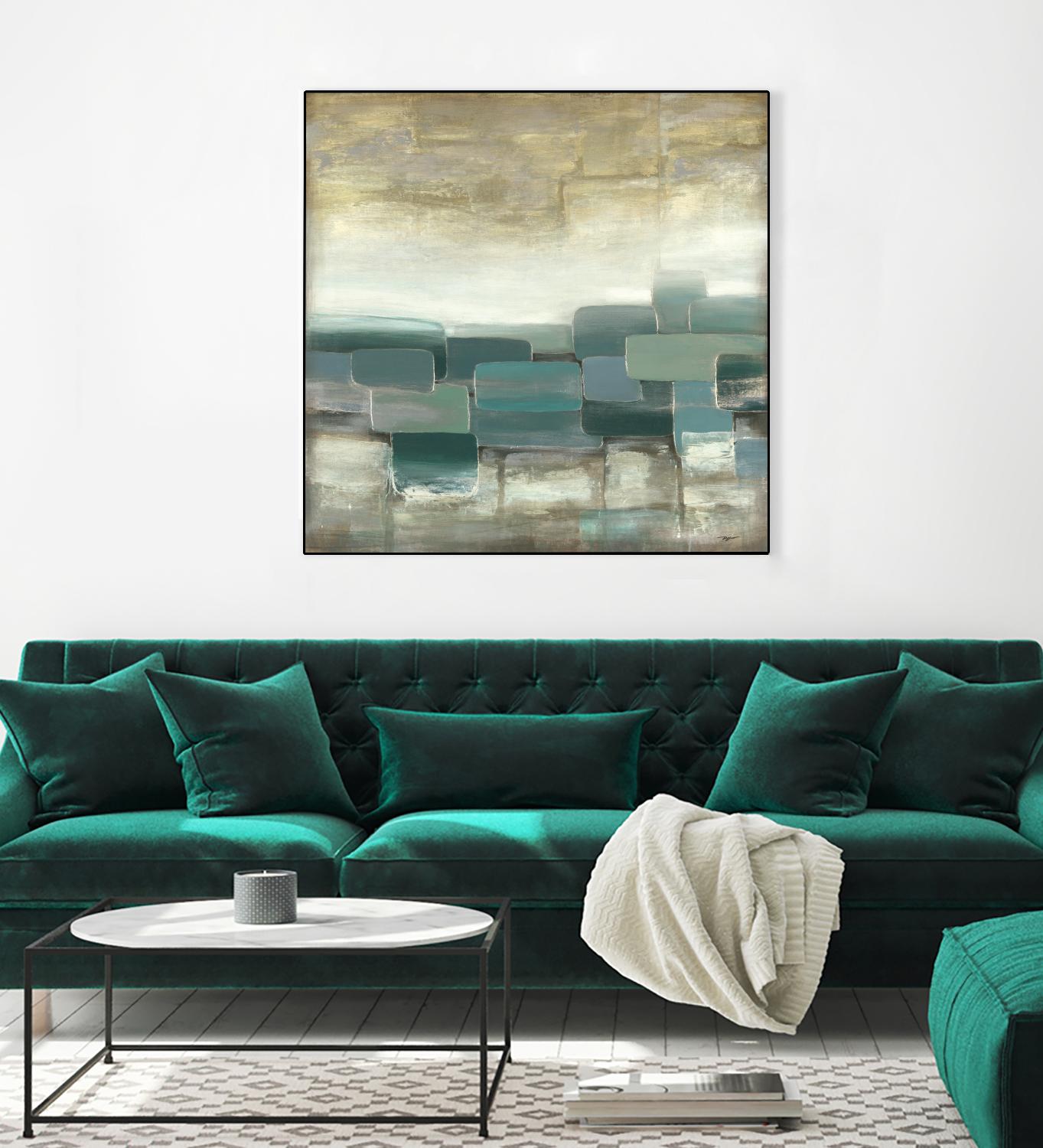 Bosque Verde by Pablo Rojero on GIANT ART - blues, neutrals abstract